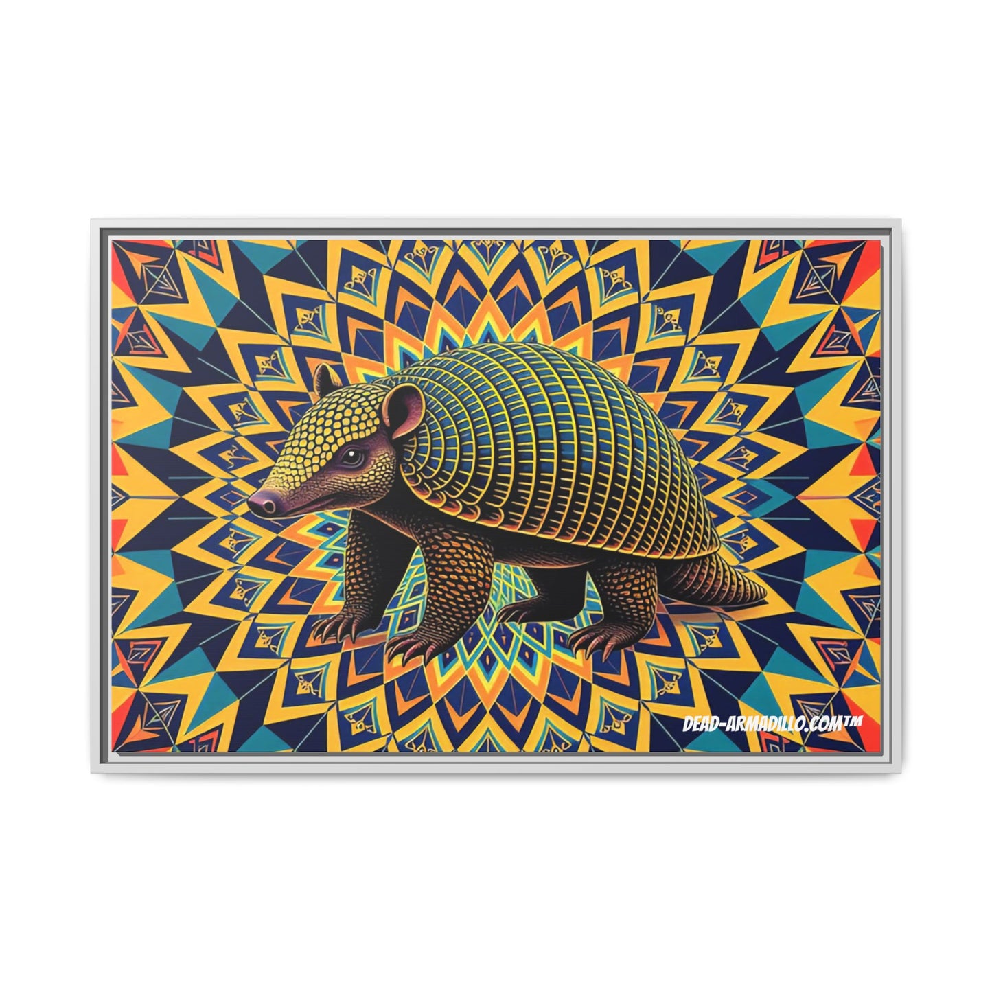 "Vibrant Armadillo Mandala Art"  (16"x 20")