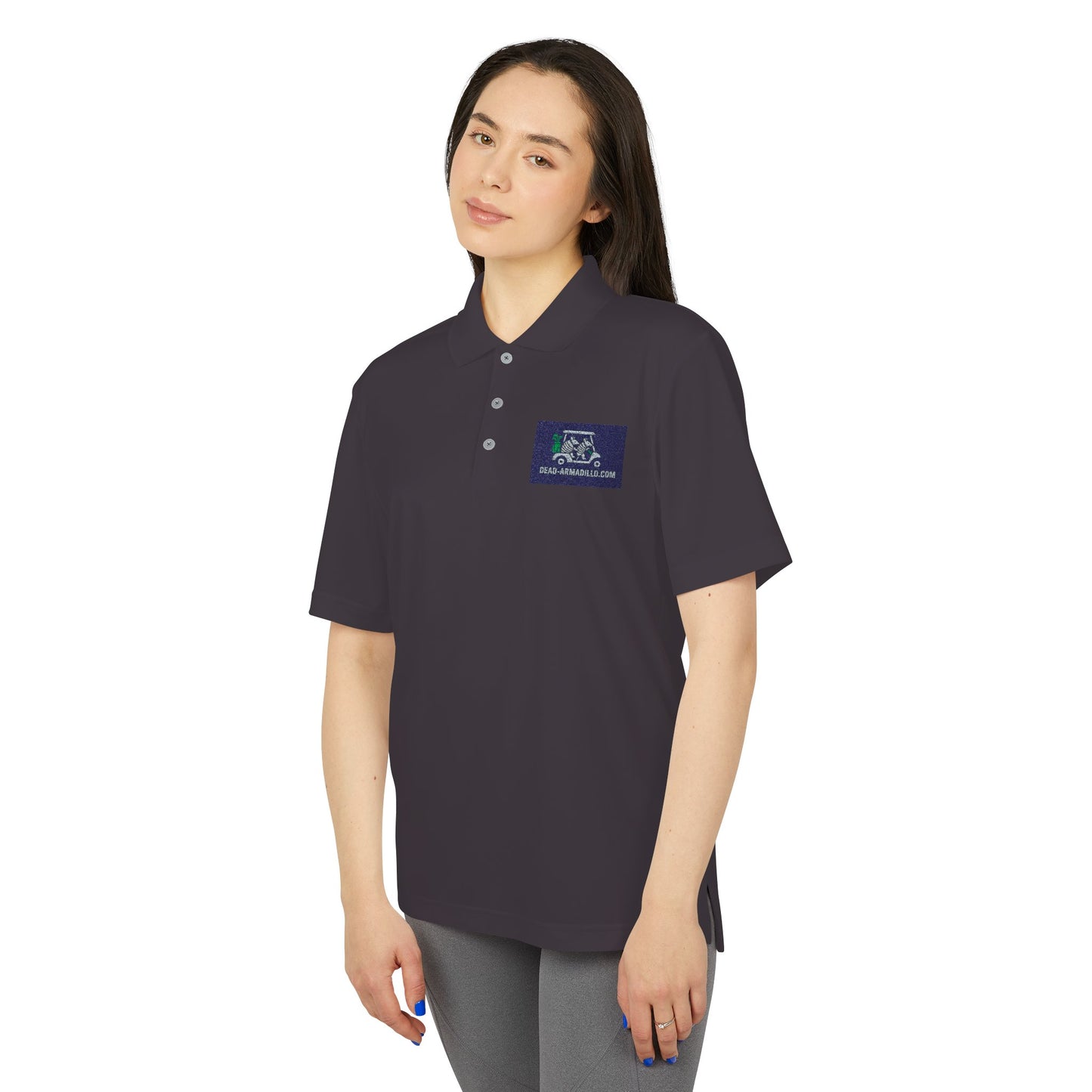 Polo Shirt - Armadillo Themed | Custom Embroidered Adidas | Unisex Golf Polo |