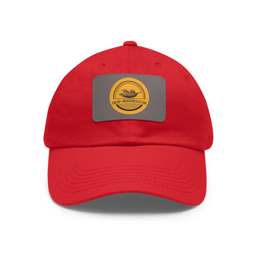 Dead-Armadillo.com™ Hat with Leather Patch – "Business Logo"