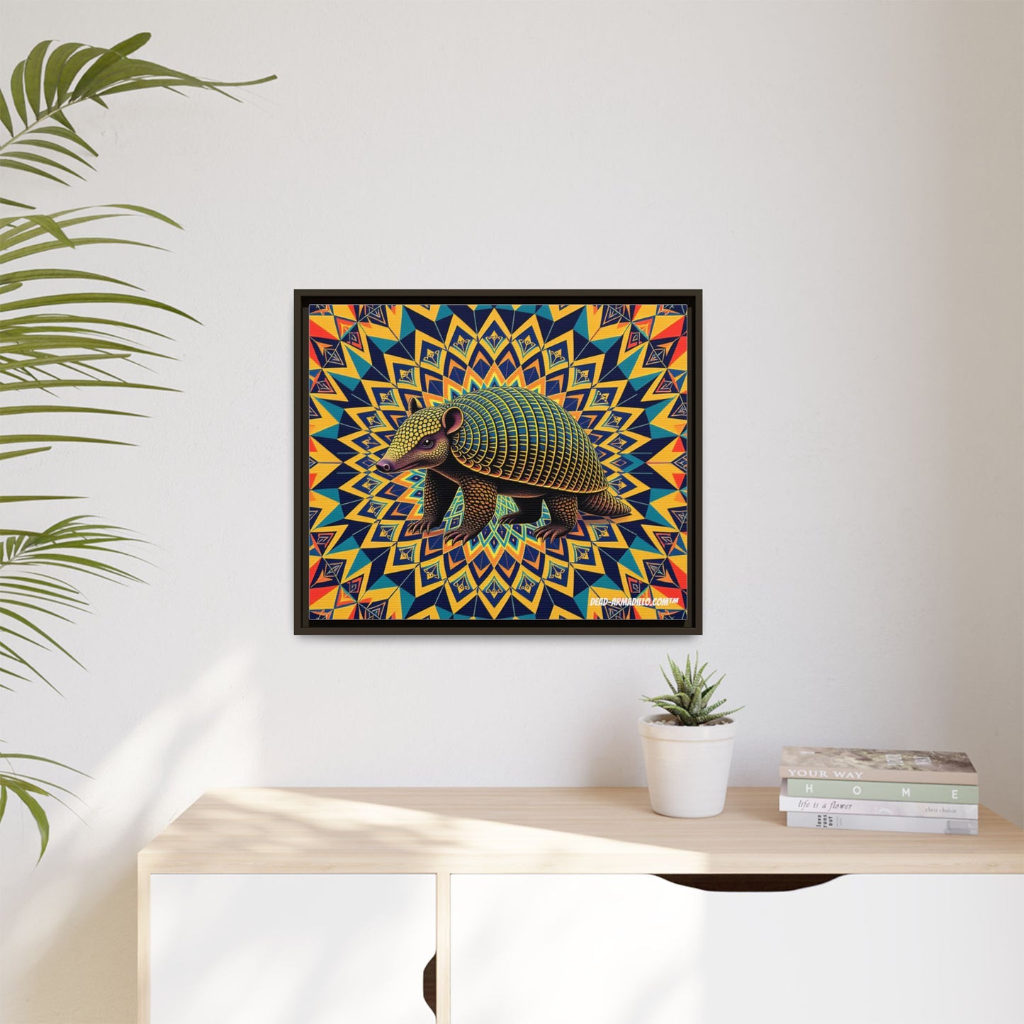 "Vibrant Armadillo Mandala Art"  (16"x 20")