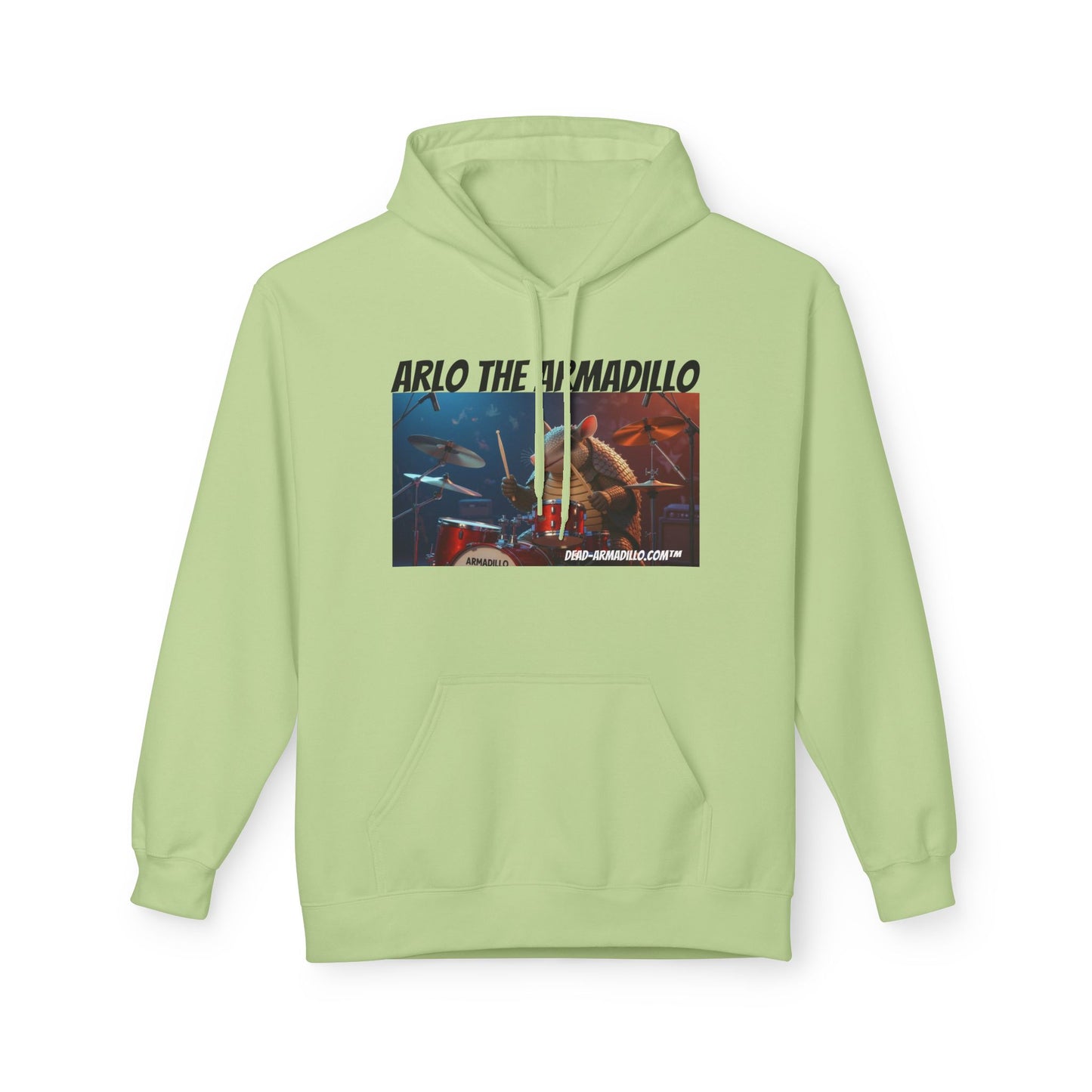Arlo the Armadillo | Official Mascot of  Dead-Armadillo.com™  | Unisex Midweight Softstyle Fleece Hoodie | Quirky Whimsical
