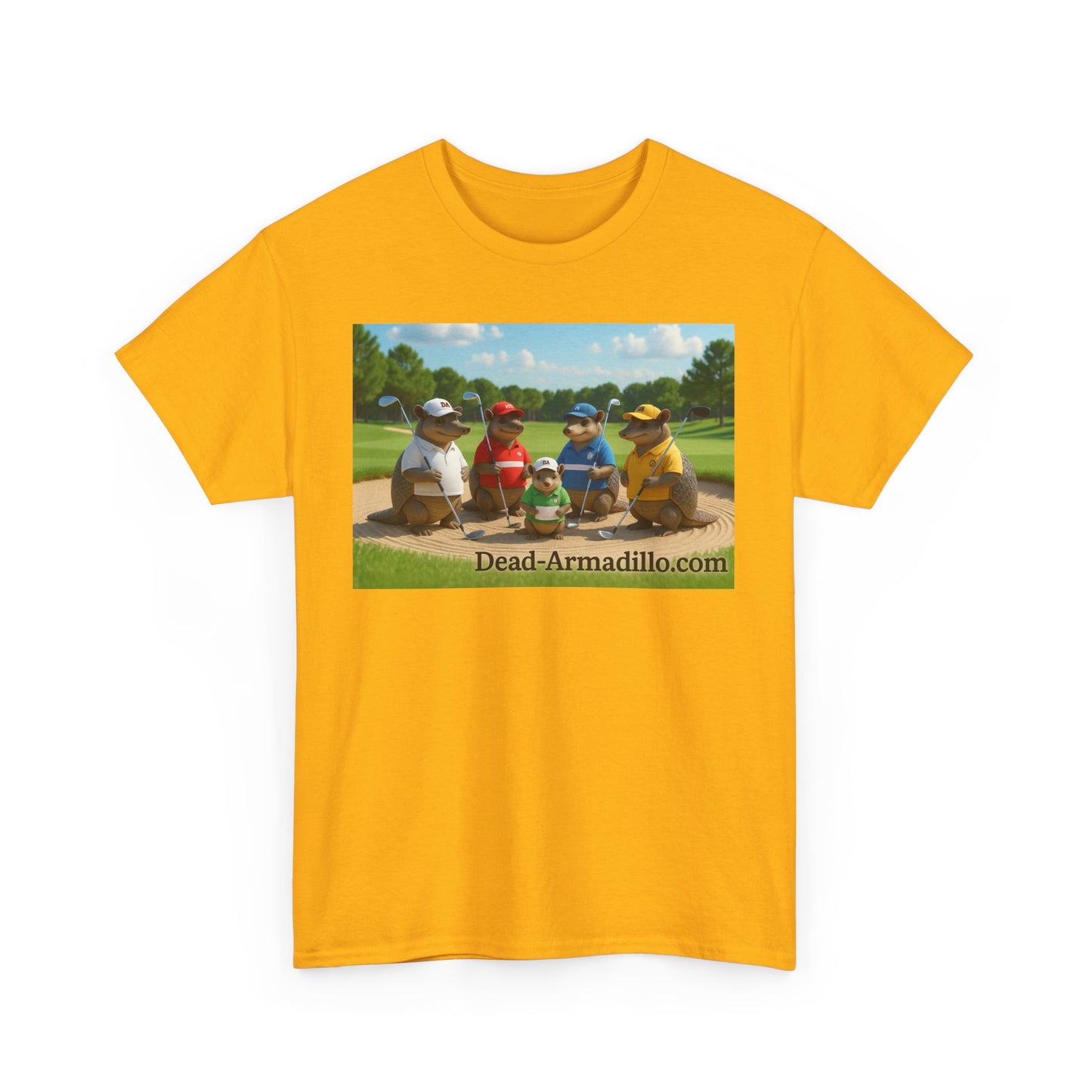 "Armadillo Golf T-Shirt | Funny Golf Gift | Great Day Group Photo Tee | Casual Wear| Birthday Celebrations | Unique Gift Idea | Graphic Tee"