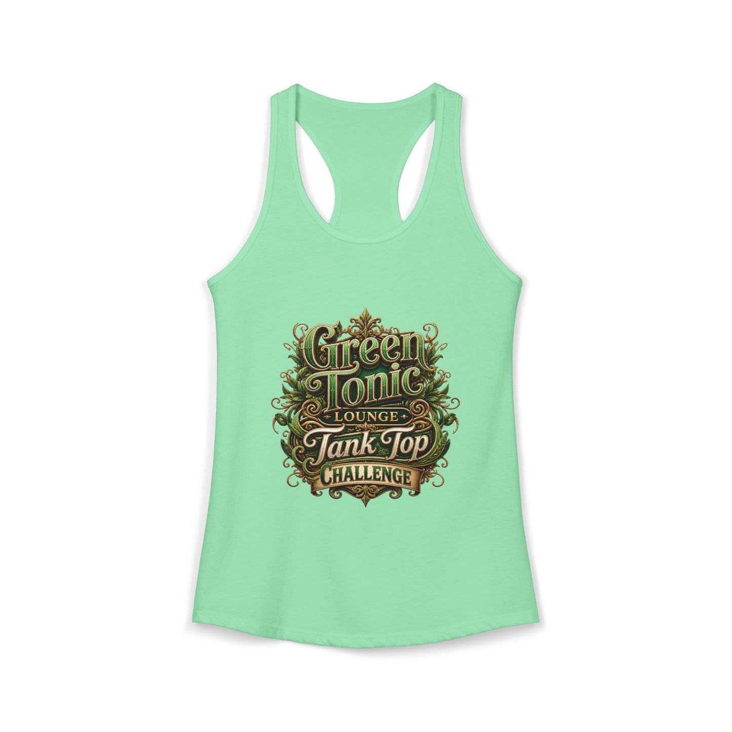 Women's 2-Sided Green Tonic Lounge | Racerback Tank |Dead-Armadillo™