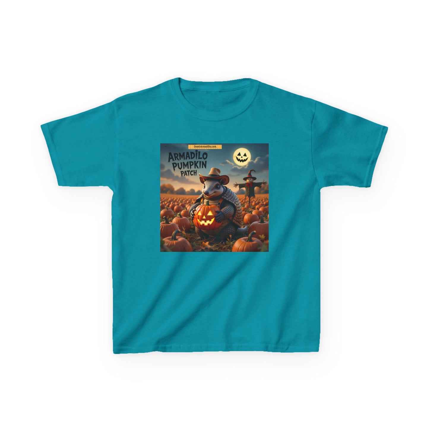 "Halloween Armadillo Pumpkin Kids Tee | Halloween Shirt | Kids Spooky Tee | Fall Clothing | Halloween Costume Shirt"