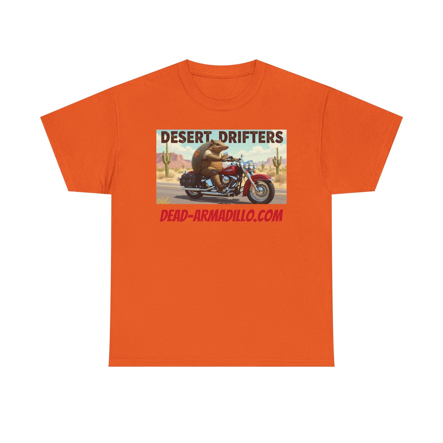 Desert Drifters Armadillo Biker T-Shirt | Harley Road Warrior | Dead-Armadillo.com