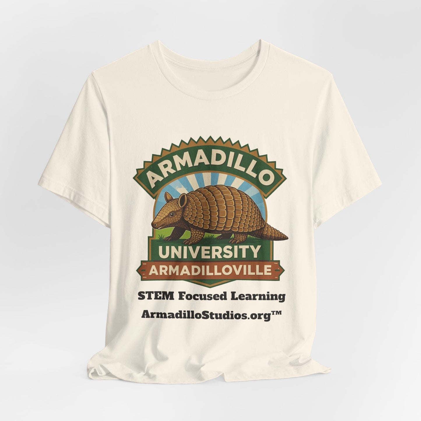 Armadillo University Classic Tee | Premium Bella+Canvas 3001 | ArmadilloStudios.org™