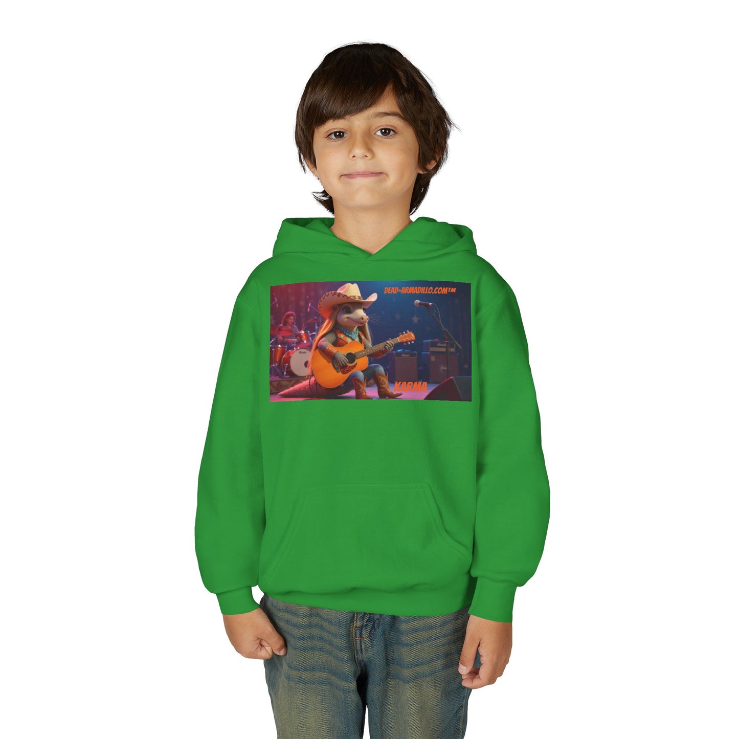 Sudadera con capucha de polar personalizada | creada por Dead-Armadillo.com™ | Unisex, peso medio | Talla infantil | Sudadera con capucha de polar suave