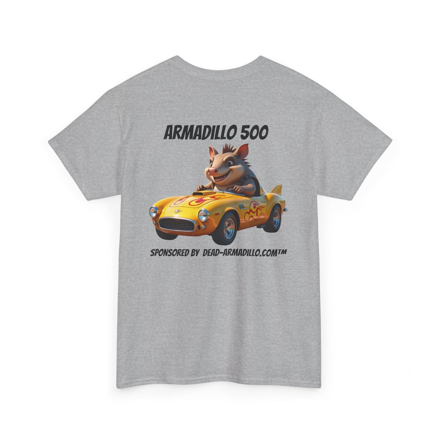 Dead-Armadillo.com | Car Racing Team | 2 Sided Tee Shirt | Black font