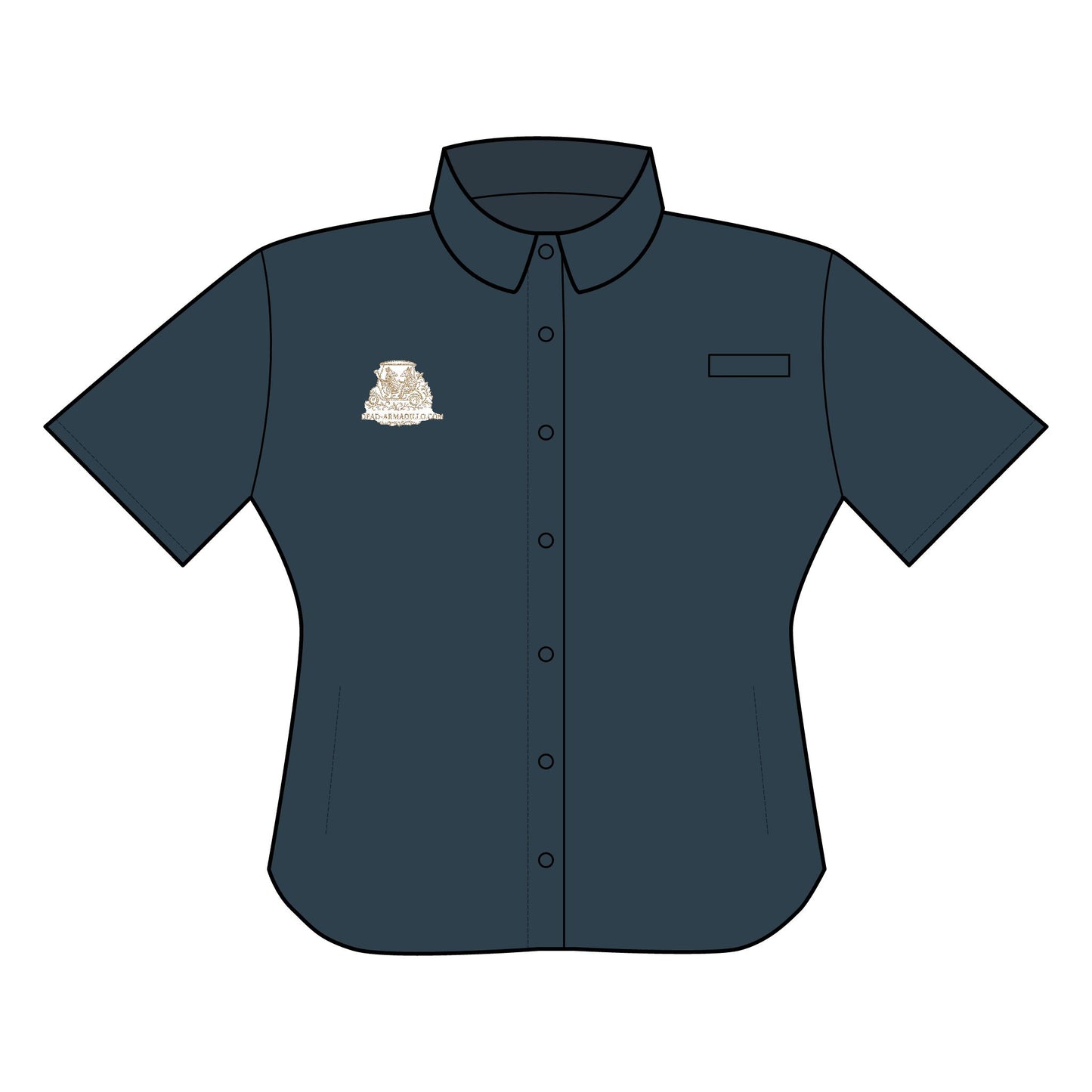 Polo para mujer | Diseño de armadillo bordado | Elegante | Salida de golf