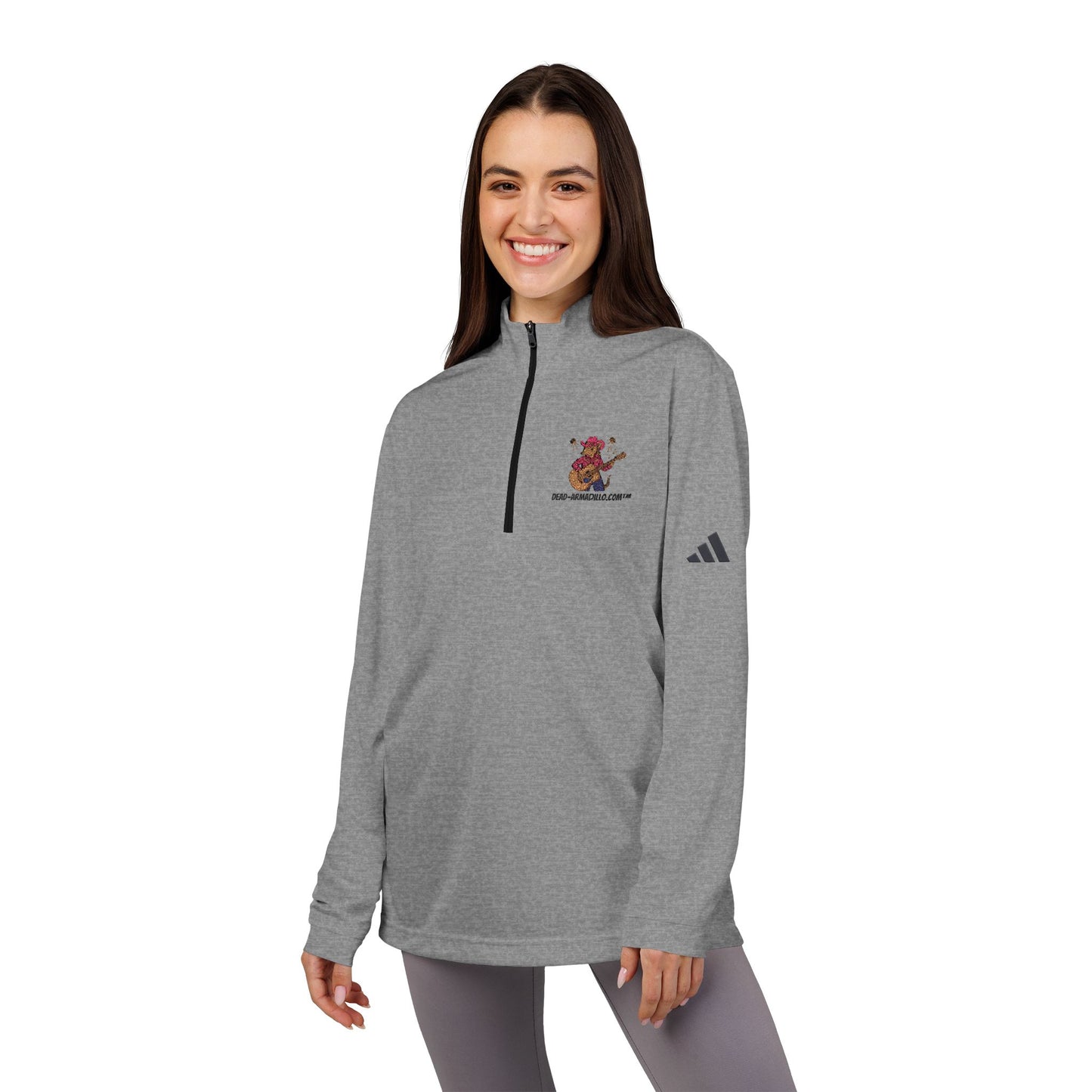 Adidas® Embroidered Quarter-Zip Pullover | Stylish Activewear for Sports, Casual Days, Outdoors, Gifts, Gym