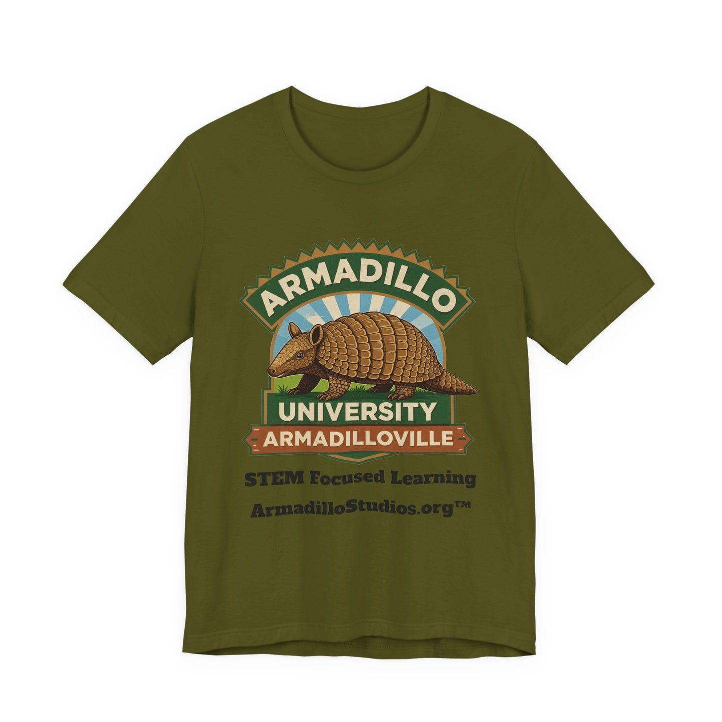 Armadillo University Classic Tee | Premium Bella+Canvas 3001 | ArmadilloStudios.org™