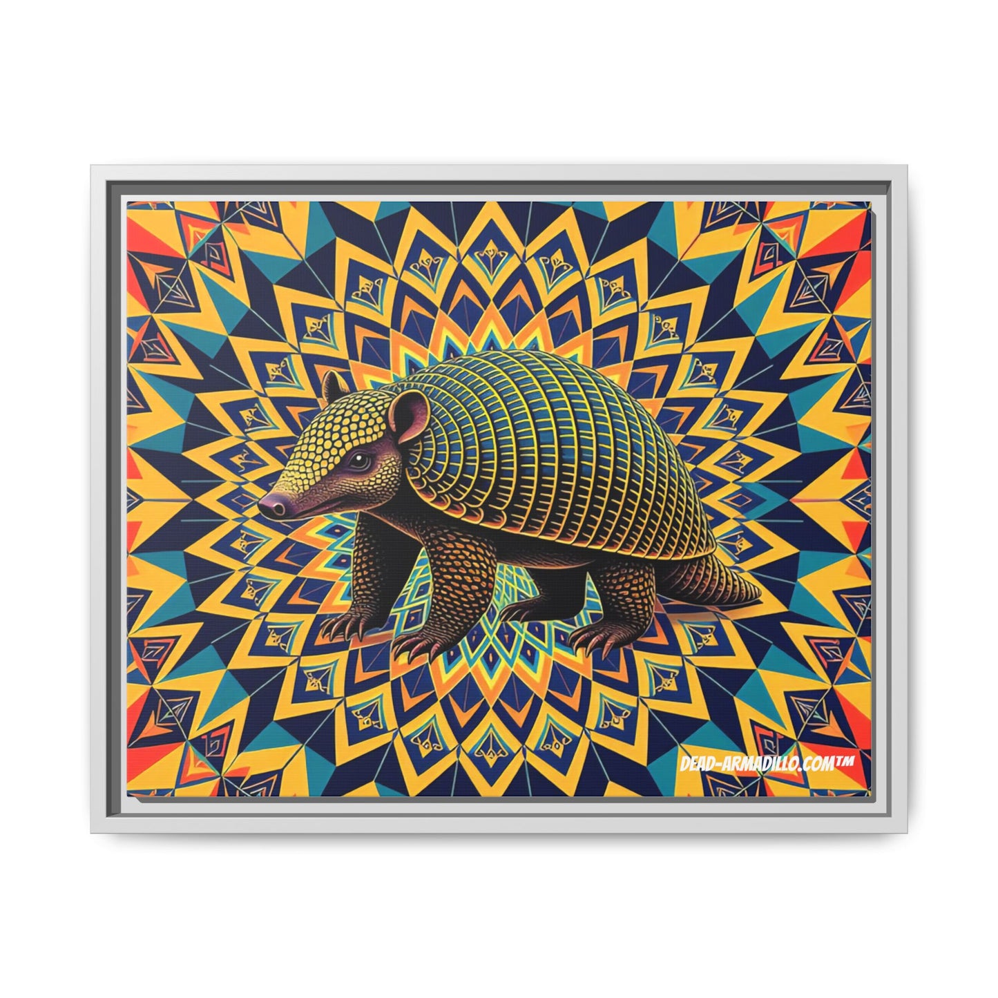 "Vibrant Armadillo Mandala Art" (24" x 36")