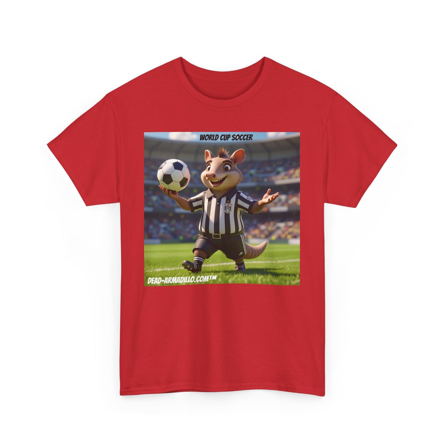 World Cup Soccer Graphic Tee | Referee | Custom made by  Dead-Armadillo.com™ | Unisex Cotton T-Shirt | Sports Fans | Casual Wear | Gift for Soccer Lovers | Fun Sports Apparel"