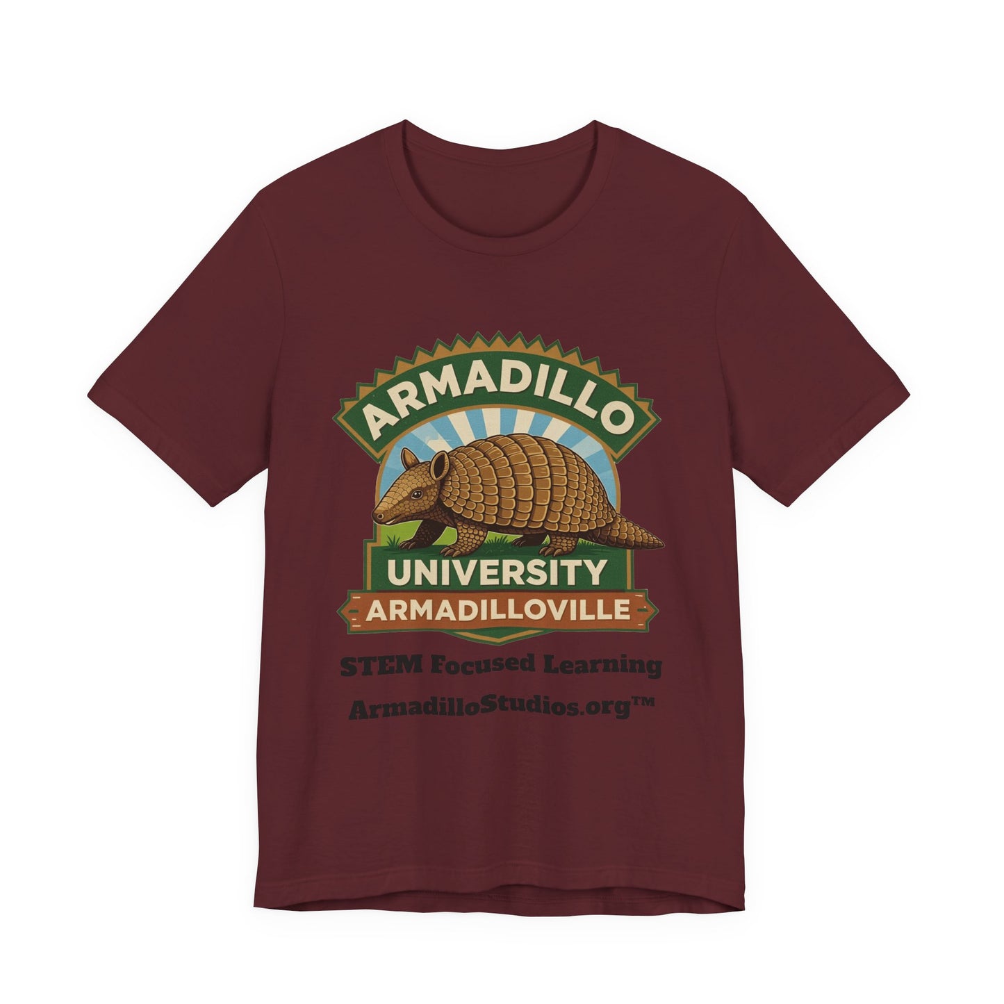 Armadillo University Classic Tee | Premium Bella+Canvas 3001 | ArmadilloStudios.org™