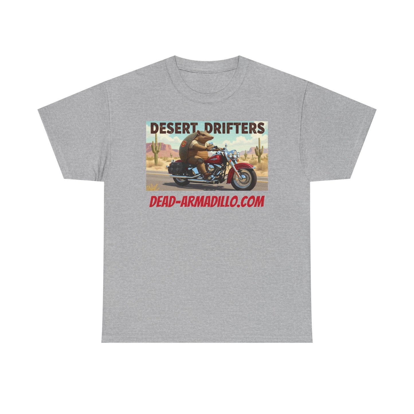 Desert Drifters Armadillo Biker T-Shirt | Harley Road Warrior | Dead-Armadillo.com