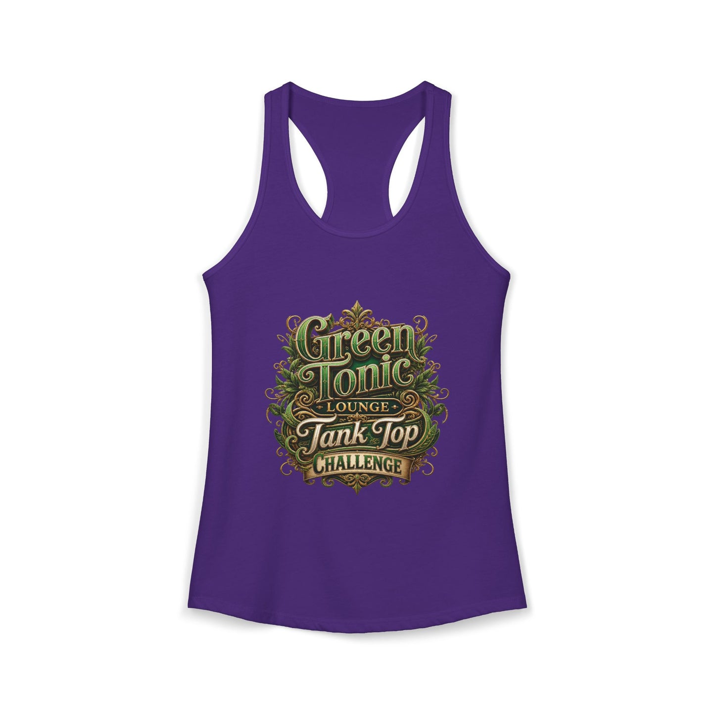 Women's 2-Sided Green Tonic Lounge | Racerback Tank |Dead-Armadillo™