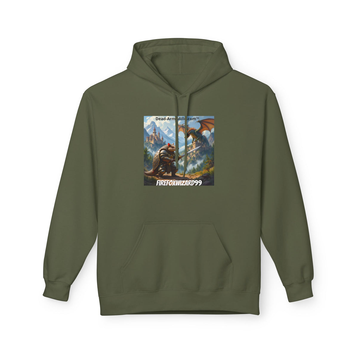 Arlo the Armadillo Dragon Slayer Hoodie — Personalized with Your Gamer Name