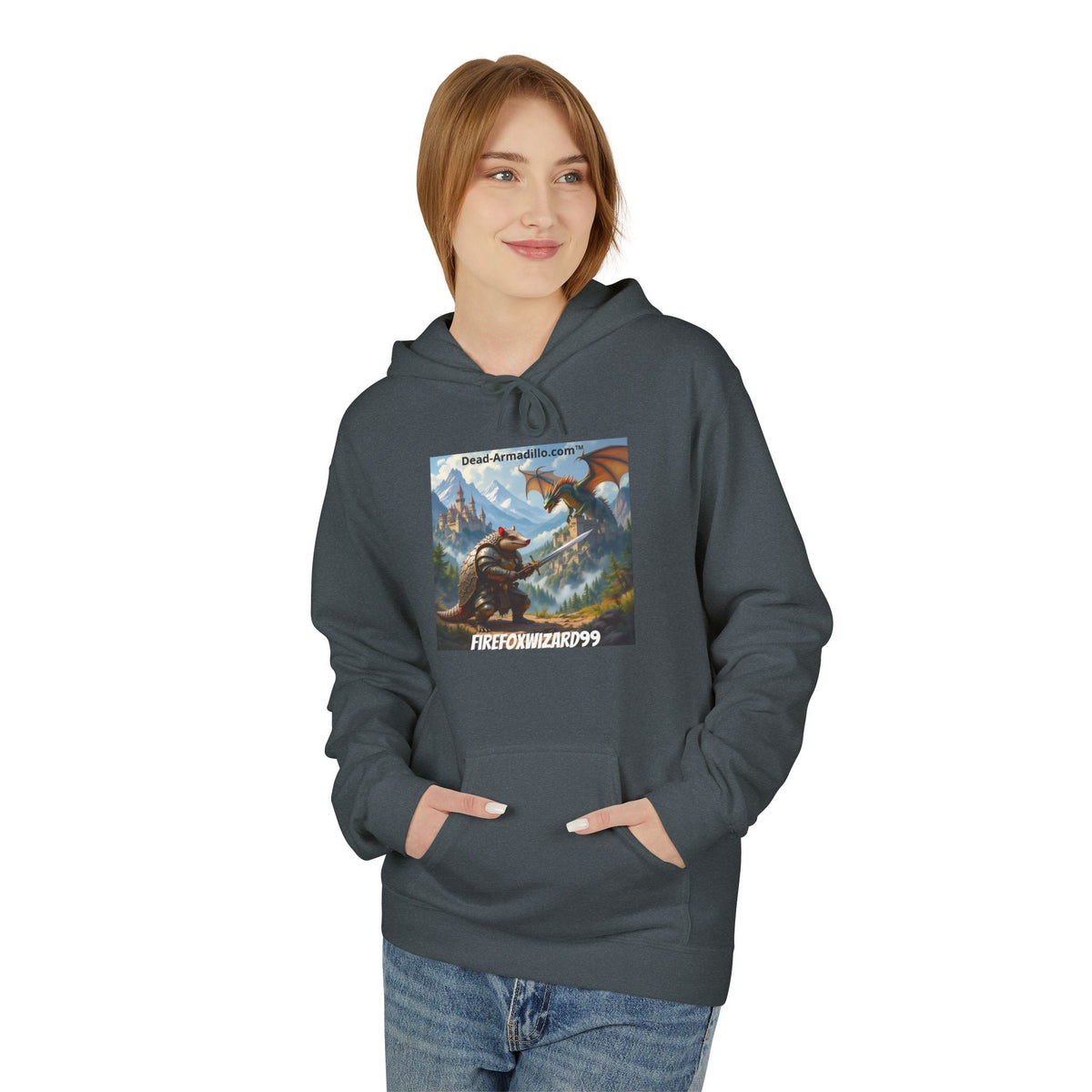 Arlo the Armadillo Dragon Slayer Hoodie — Personalized with Your Gamer Name