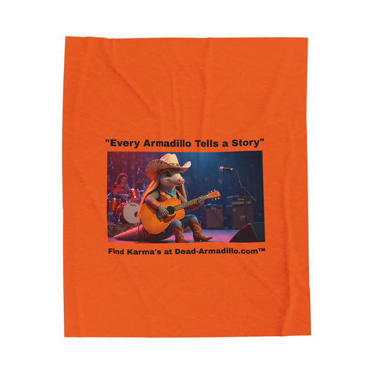 Karma "Our Headliner" | Concert Graphic Velveteen Throw Blanket | Dead-Armadillo.com™