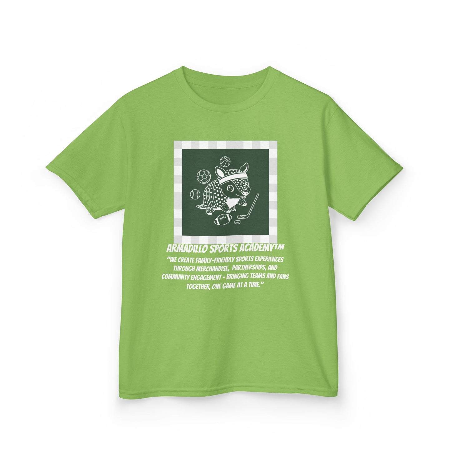 Kids Tee | Armadillo Sports Academy | Youth T-Shirt | Learn your Sport
