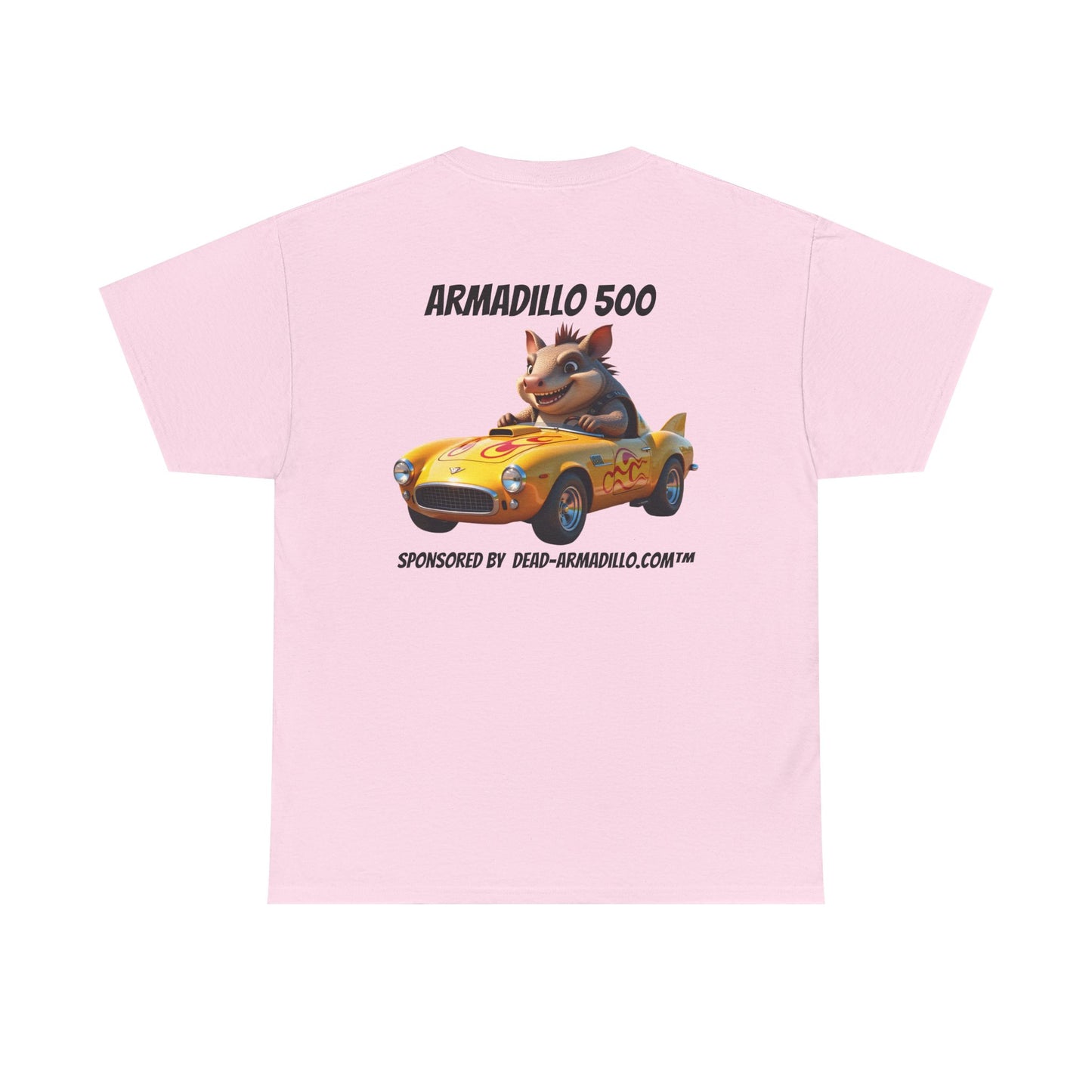 Dead-Armadillo.com | Car Racing Team | 2 Sided Tee Shirt | Black font