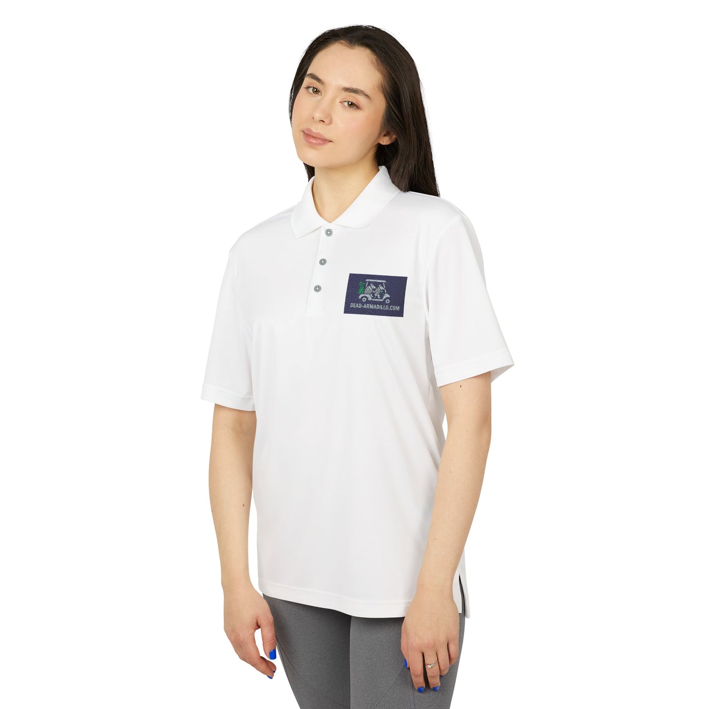 Polo Shirt - Armadillo Themed | Custom Embroidered Adidas | Unisex Golf Polo |