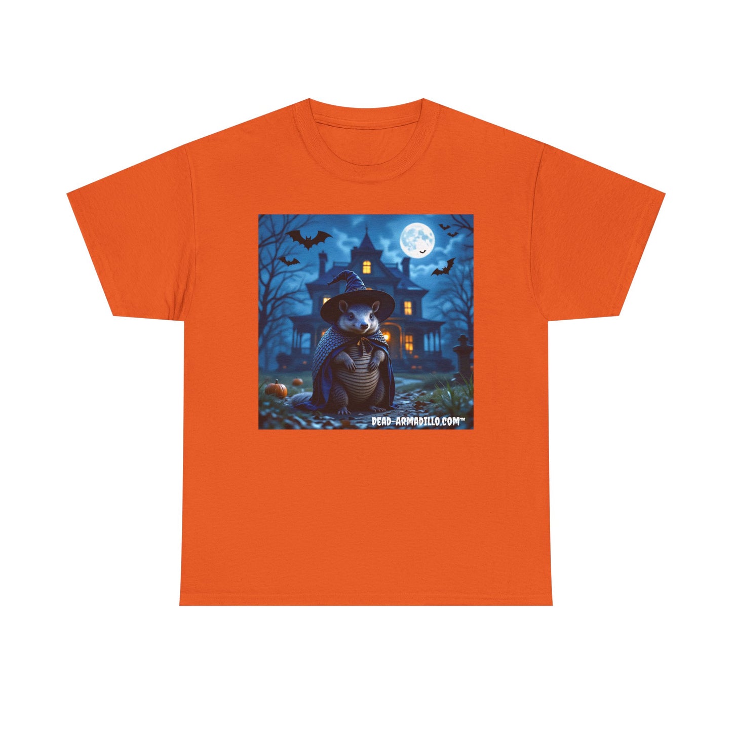 Spooky Armadillo Halloween Tee | by  Dead-Armadillo.com™ | Unisex Cotton T-Shirt for Fall | Halloween Costume | Graphic Tee | Cozy Casual Wear