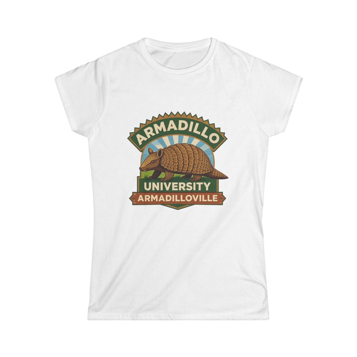 Women's | Teen's | Armadillo University Tee | Armadilloville | Custom Armadillo | College Shirt