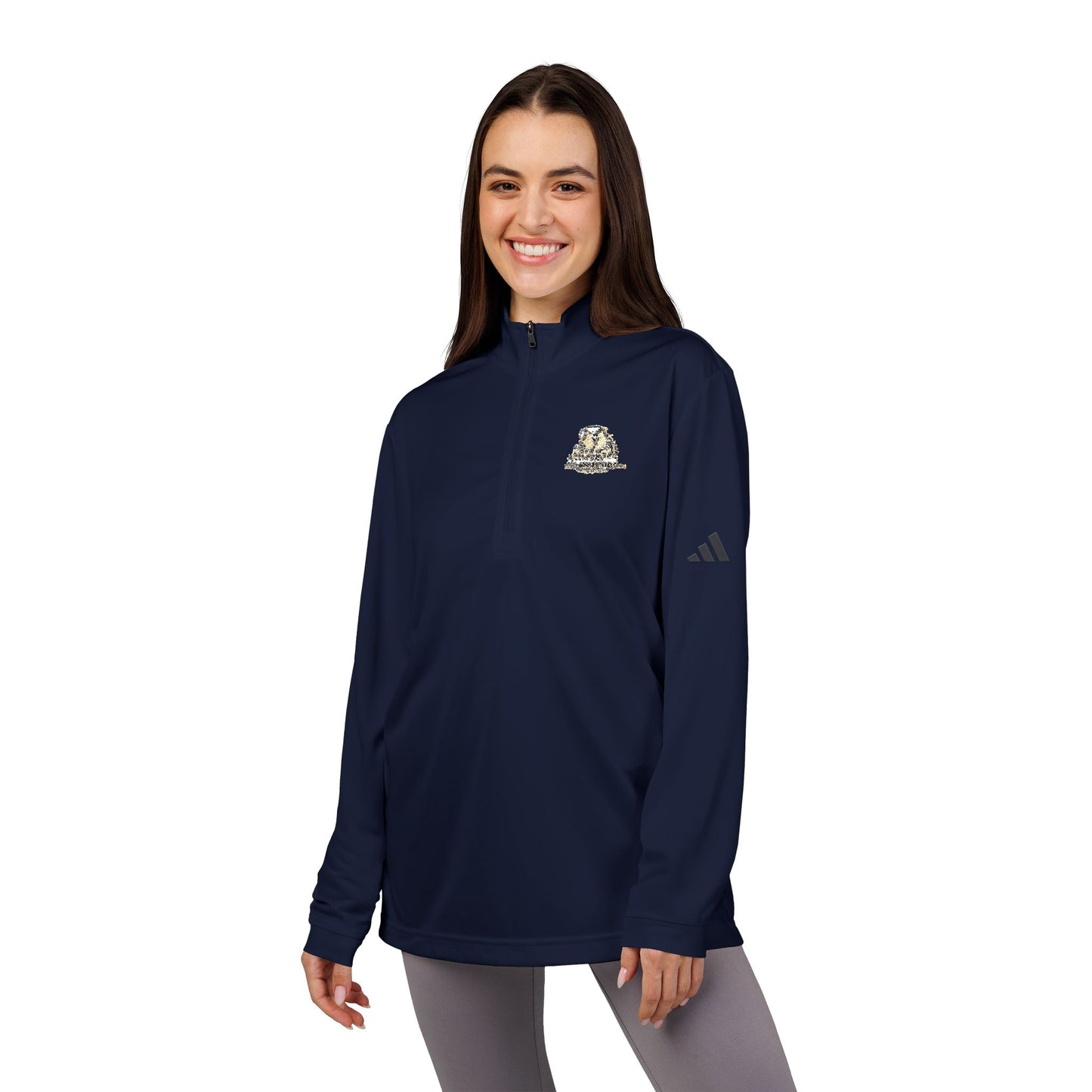 adidas A401 | Custom Embroidered | Women's Golf | Quarter-Zip Pullover | by Dead-Armadillo.com™