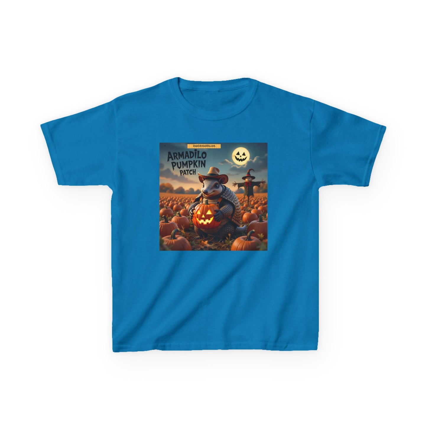 "Halloween Armadillo Pumpkin Kids Tee | Halloween Shirt | Kids Spooky Tee | Fall Clothing | Halloween Costume Shirt"