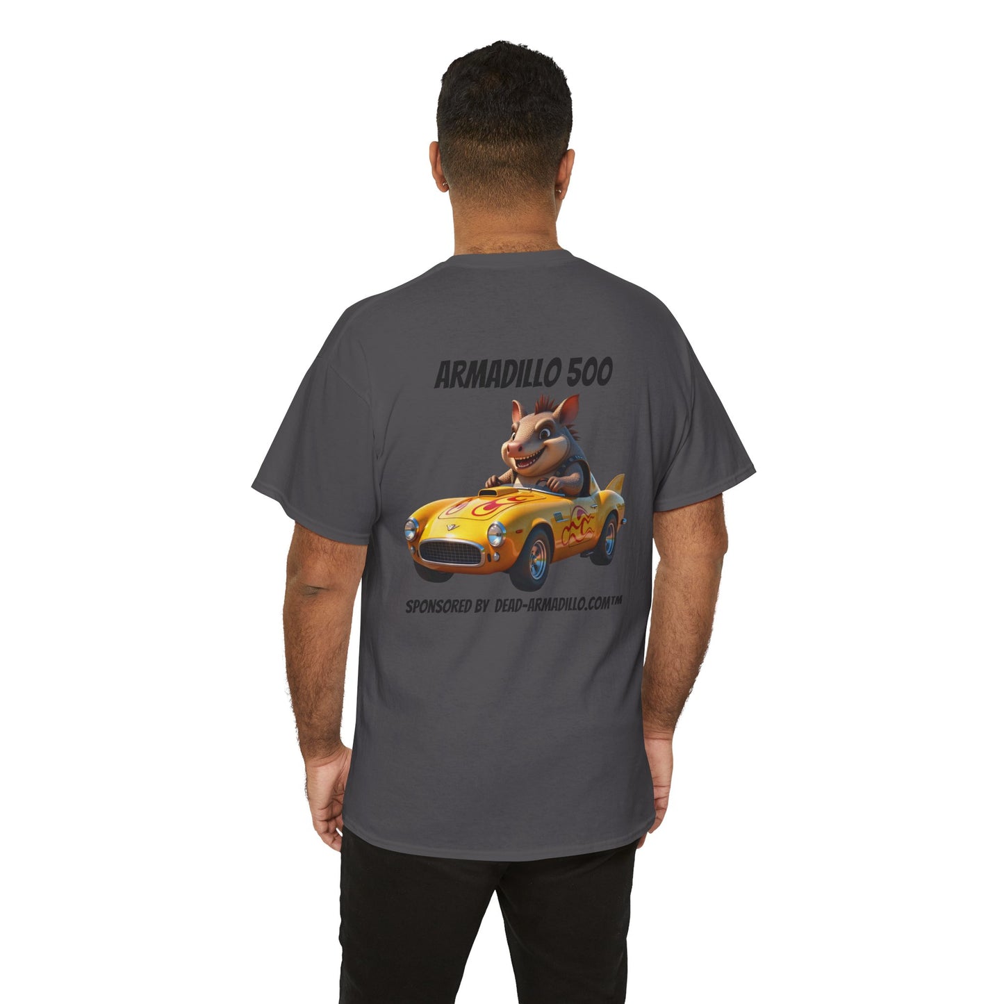 Dead-Armadillo.com | Car Racing Team | 2 Sided Tee Shirt | Black font