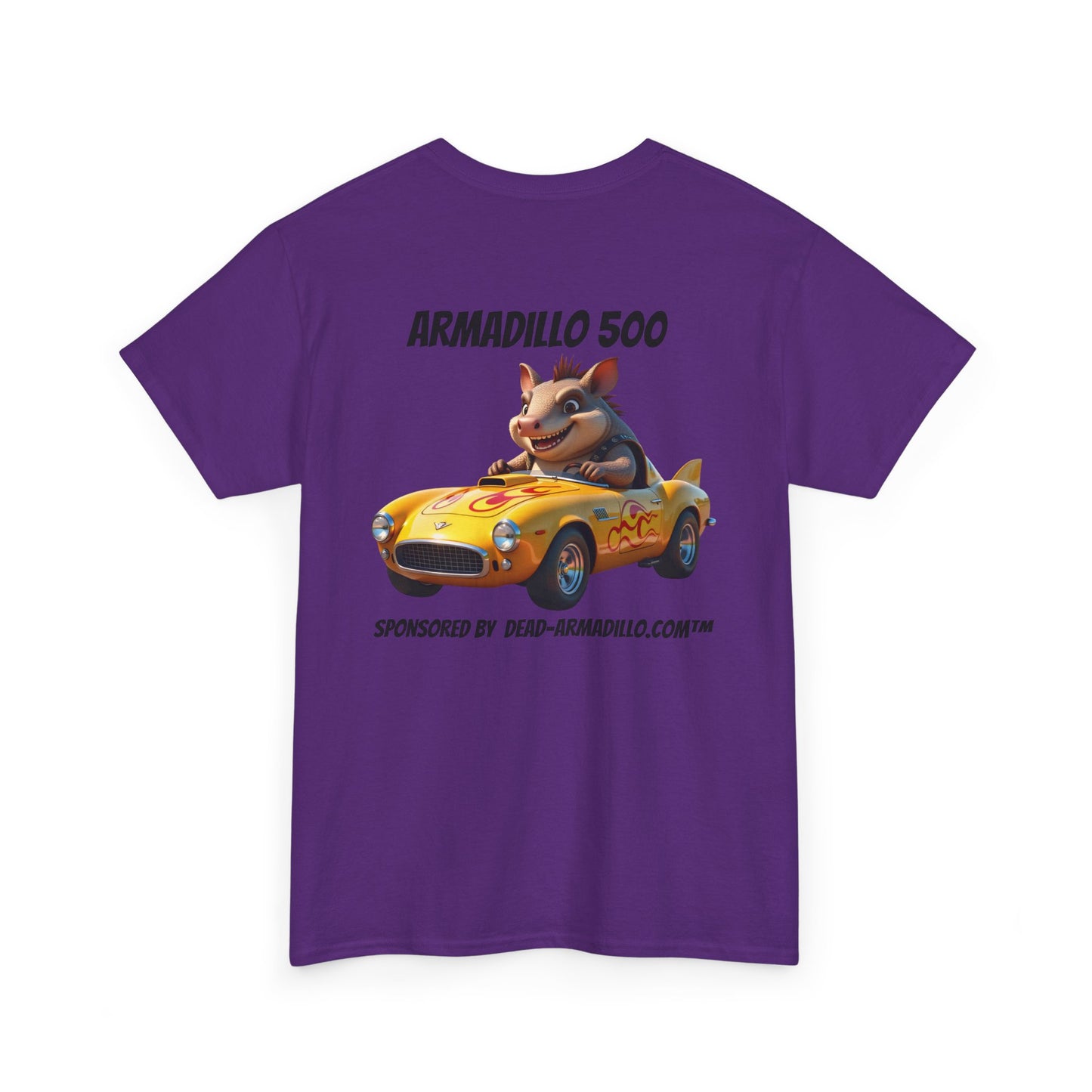 Dead-Armadillo.com | Car Racing Team | 2 Sided Tee Shirt | Black font