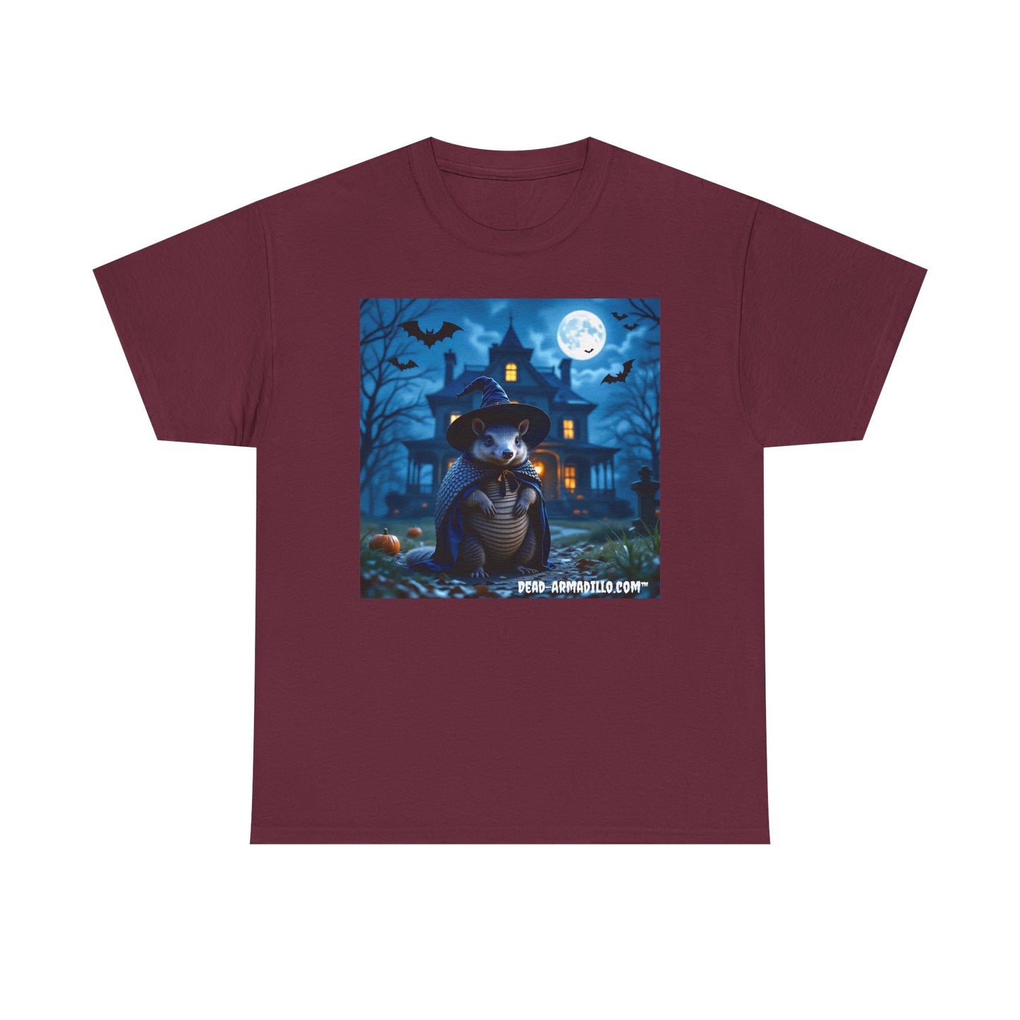 Spooky Armadillo Halloween Tee | by  Dead-Armadillo.com™ | Unisex Cotton T-Shirt for Fall | Halloween Costume | Graphic Tee | Cozy Casual Wear