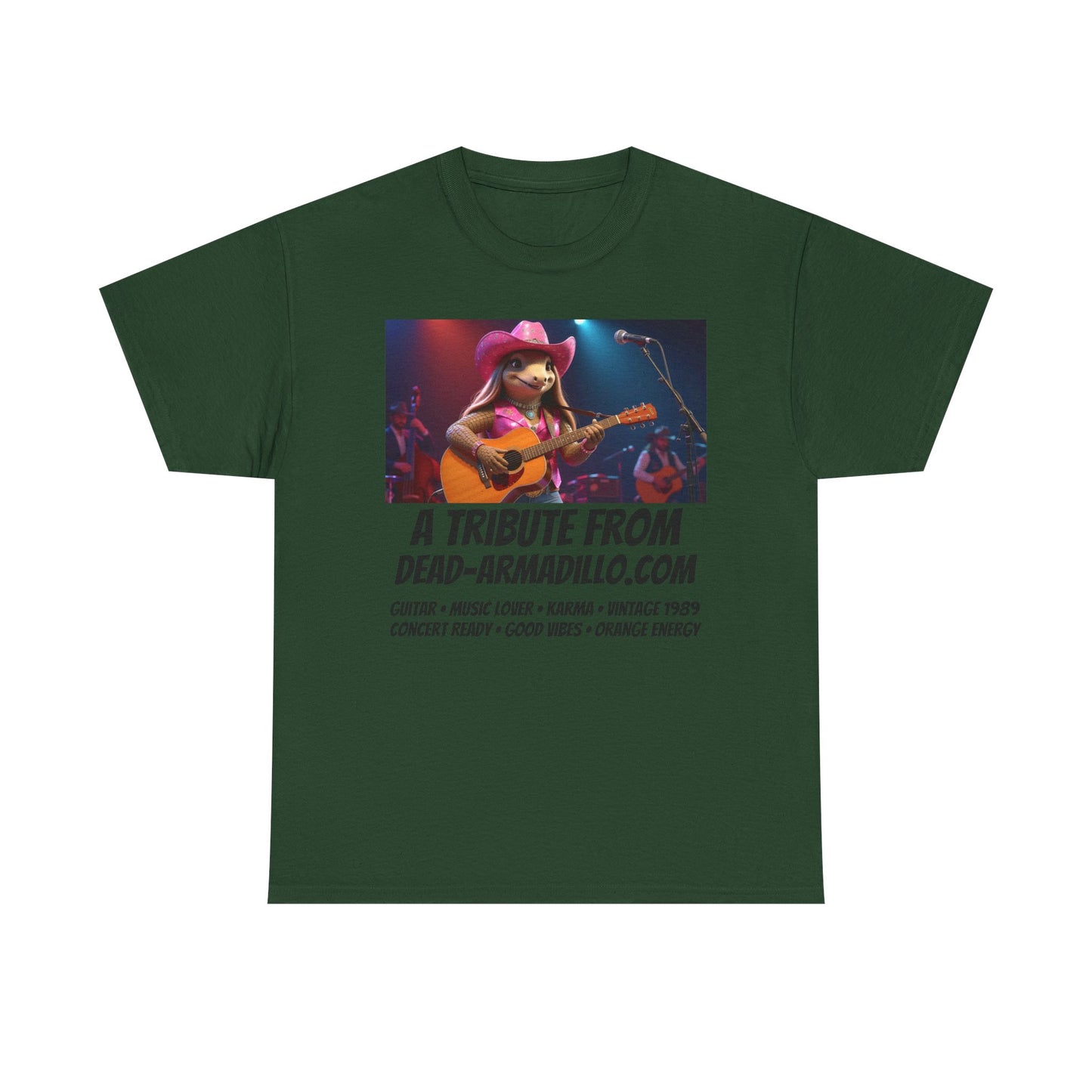 "Armadillo playing the Guitar | Tribute | Karma | Swifties | World Tour | Orange | Fun Graphic Design | Perfect for Casual Wear | Music Lovers | Concerts | Gift for Friends"