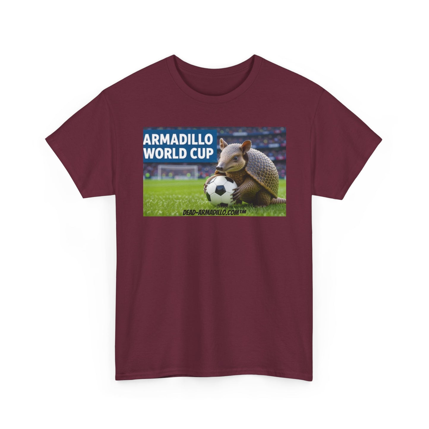 Armadillo Soccer pic | The Center| World Cup Bound | Funny Soccer Shirt | Animal Lover Gift, Unisex Cotton Tee, Sports Fan Apparel, Unique T-Shirt