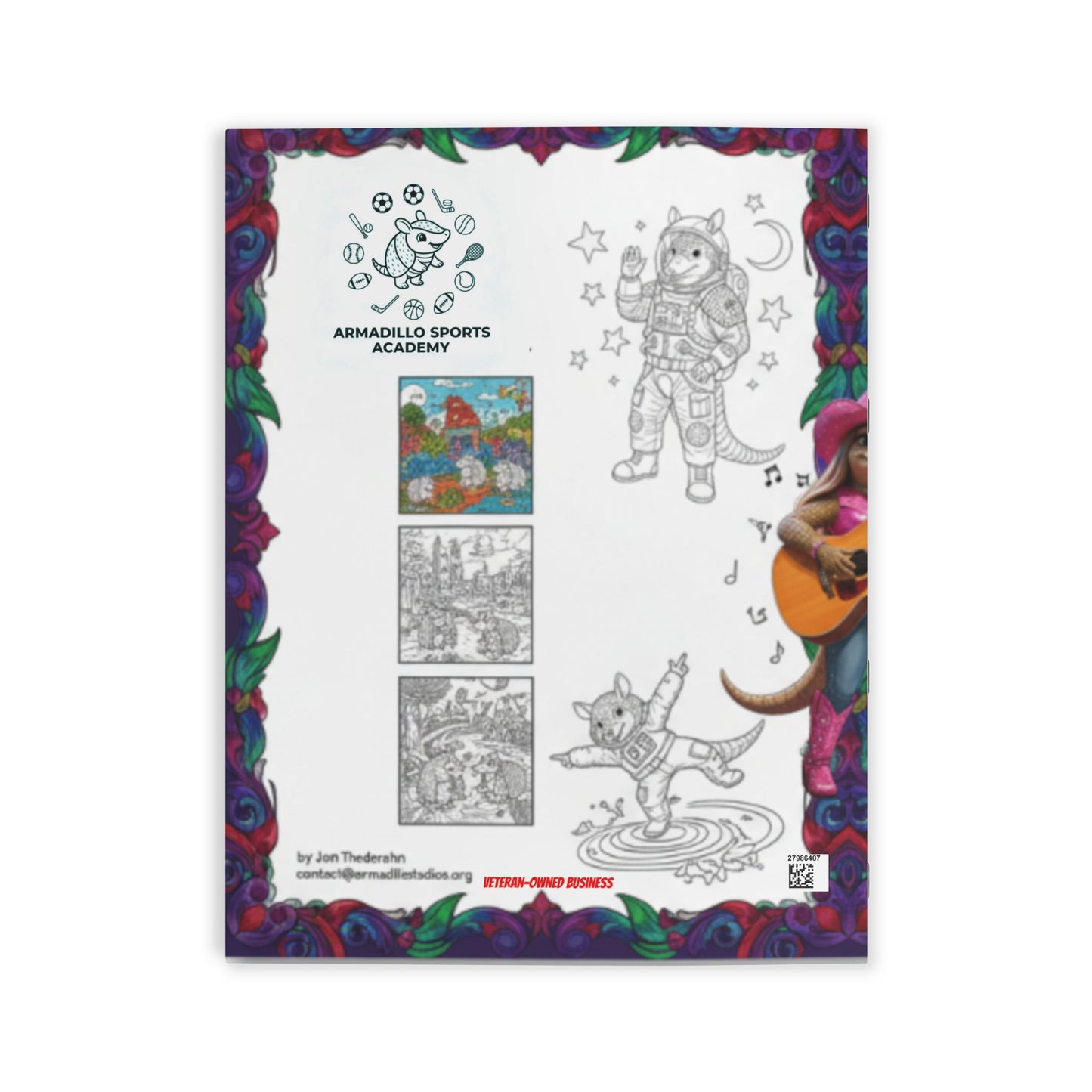 Armadillo Adventures Coloring Book for Kids Ages 8-13 | 24 Fun Pages