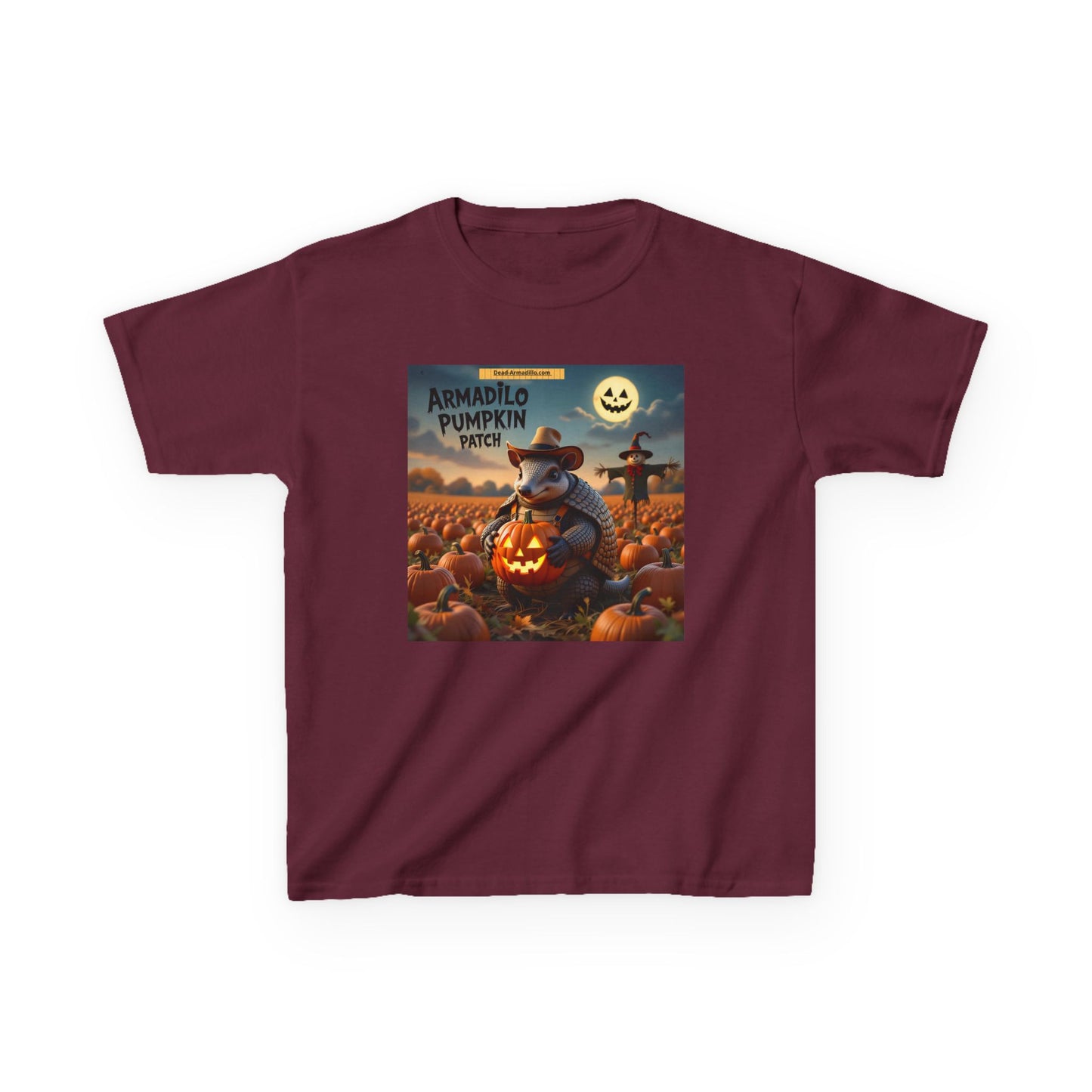 "Halloween Armadillo Pumpkin Kids Tee | Halloween Shirt | Kids Spooky Tee | Fall Clothing | Halloween Costume Shirt"