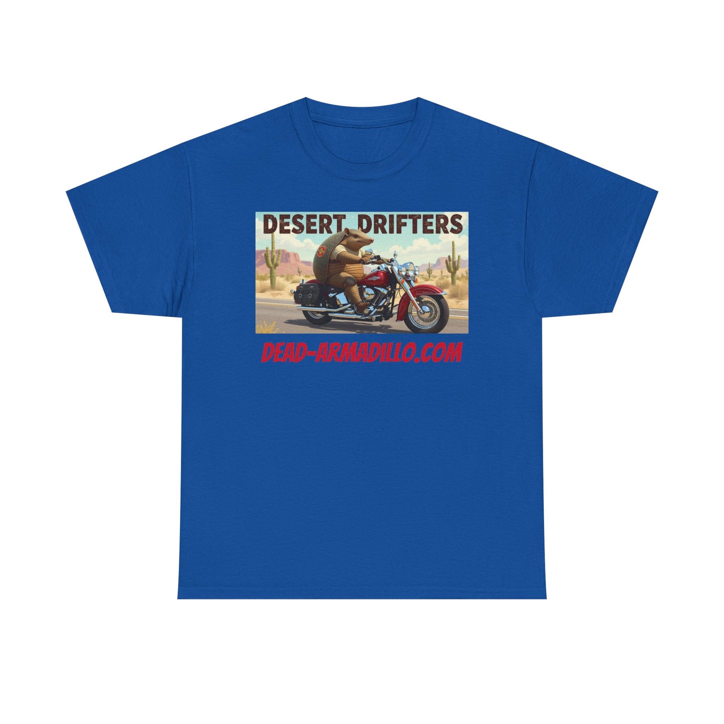 Desert Drifters Armadillo Biker T-Shirt | Harley Road Warrior | Dead-Armadillo.com