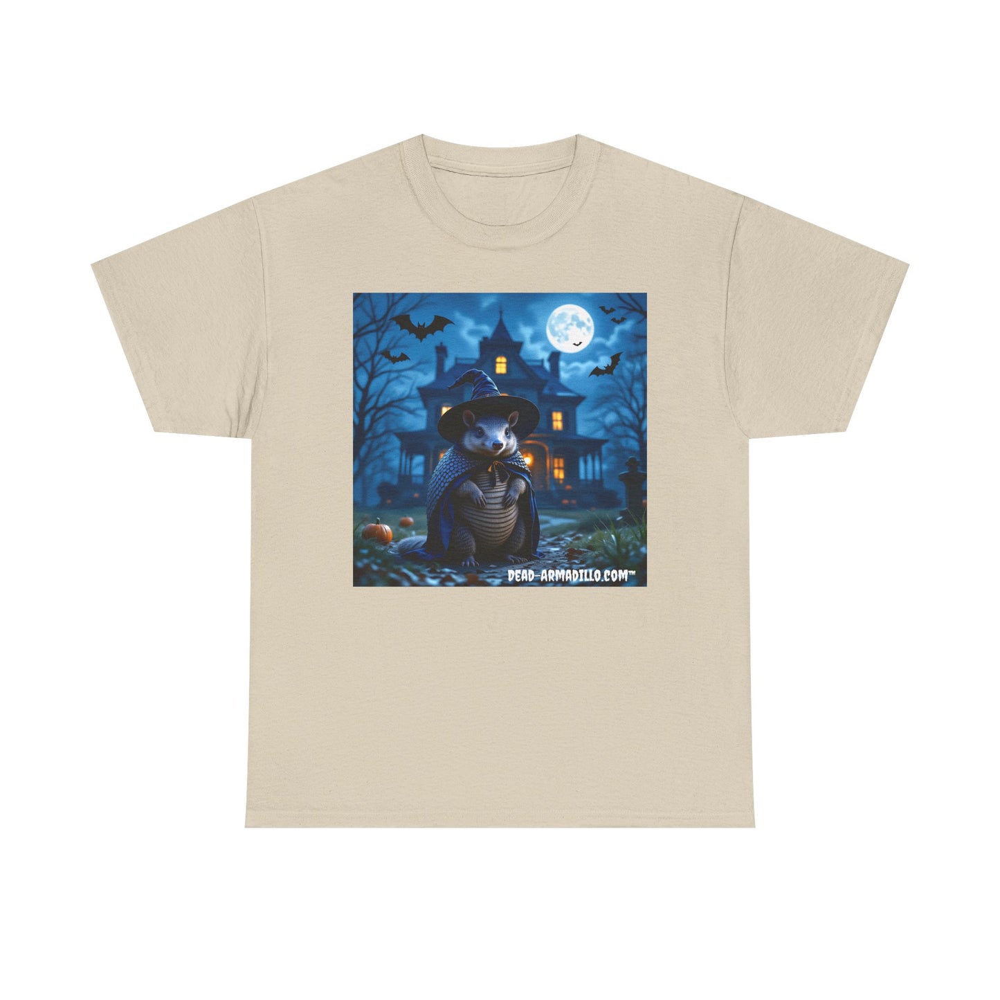 Spooky Armadillo Halloween Tee | by  Dead-Armadillo.com™ | Unisex Cotton T-Shirt for Fall | Halloween Costume | Graphic Tee | Cozy Casual Wear