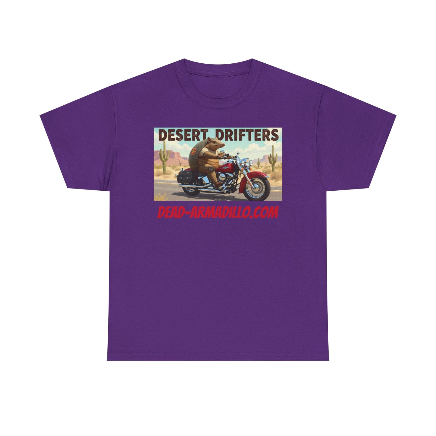 Desert Drifters Armadillo Biker T-Shirt | Harley Road Warrior | Dead-Armadillo.com