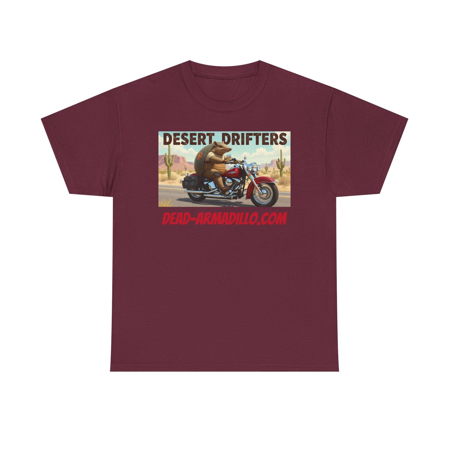 Desert Drifters Armadillo Biker T-Shirt | Harley Road Warrior | Dead-Armadillo.com