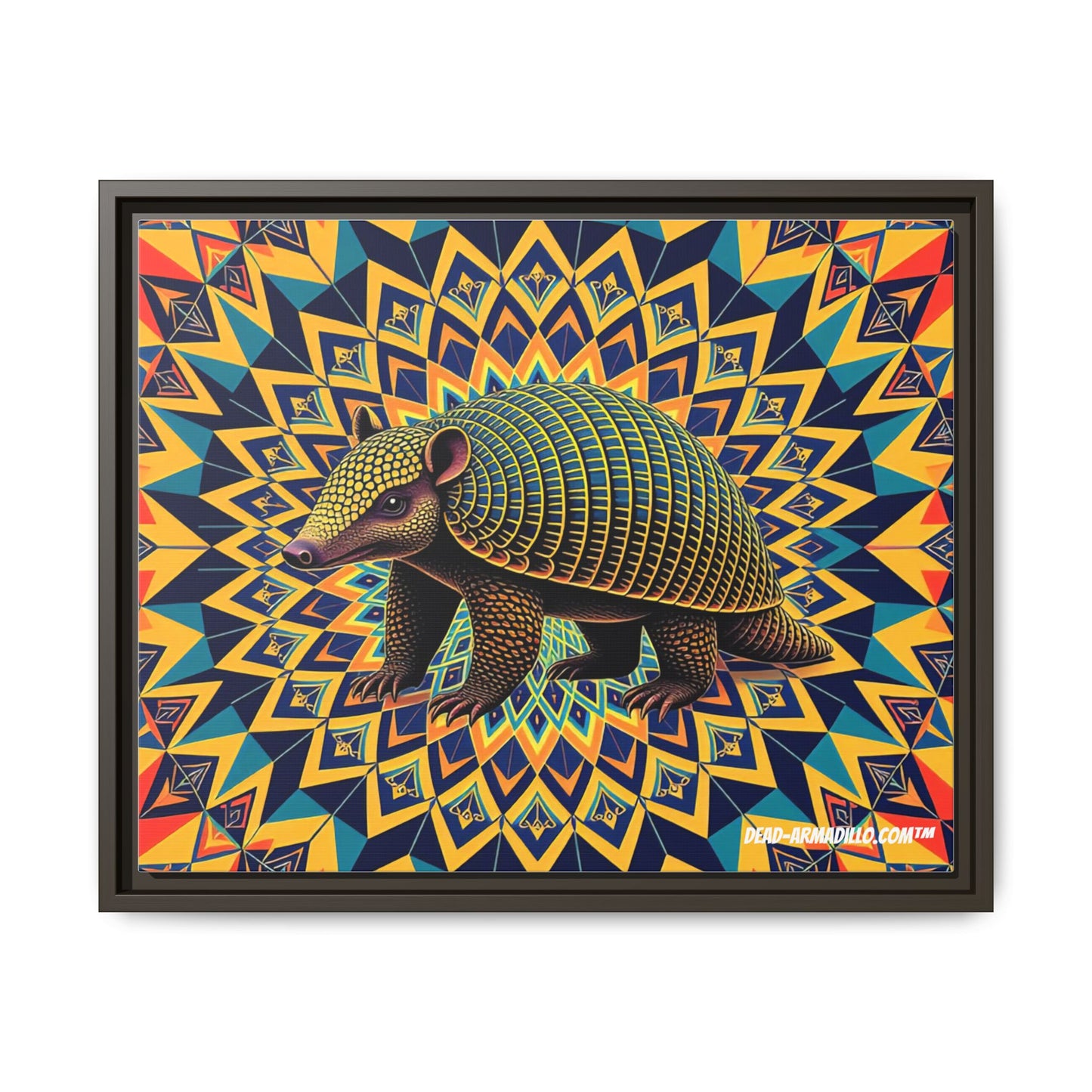 "Vibrant Armadillo Mandala Art"  (16"x 20")