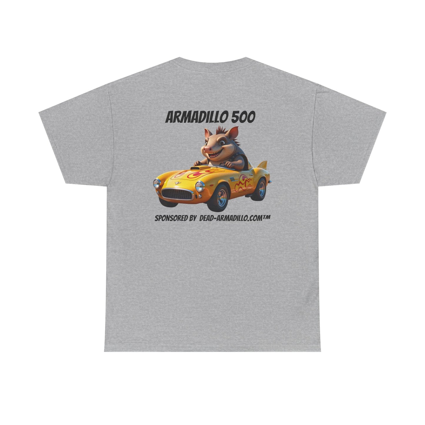 Dead-Armadillo.com | Car Racing Team | 2 Sided Tee Shirt | Black font