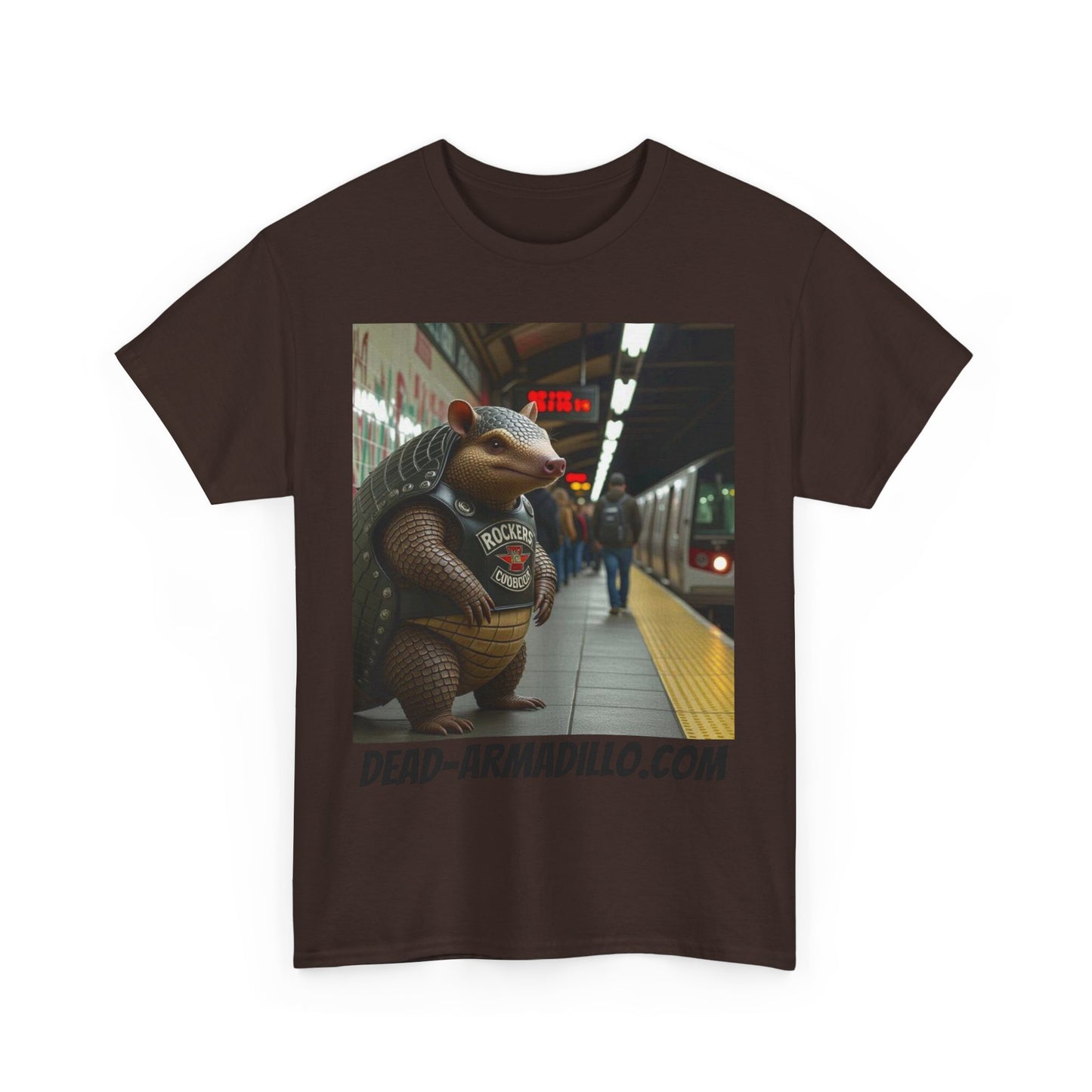 Graphic Tee | Armadillo Riding NYC Subway -| I Love New York | Quirky & Whimsical themed custom tees
