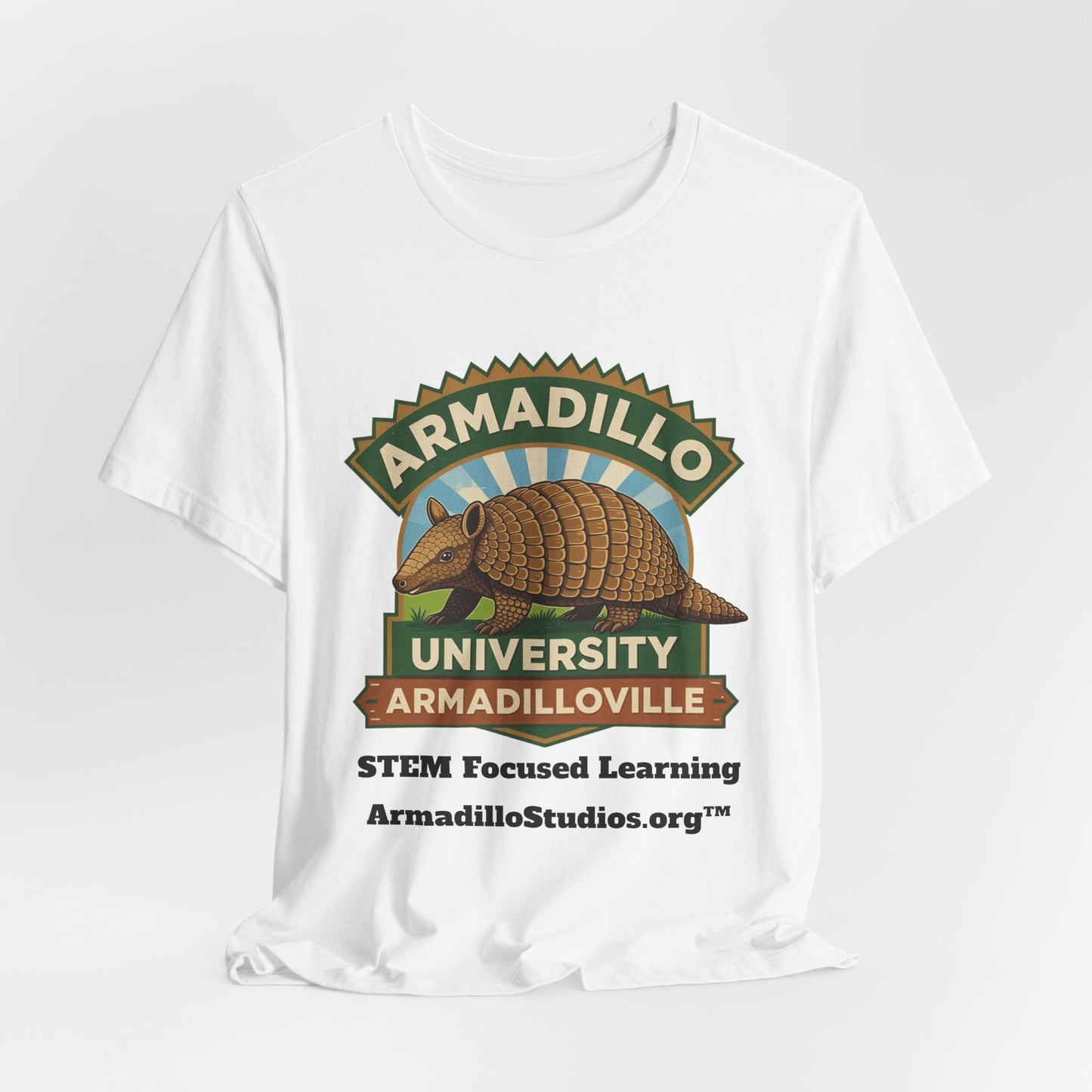 Armadillo University Classic Tee | Premium Bella+Canvas 3001 | ArmadilloStudios.org™