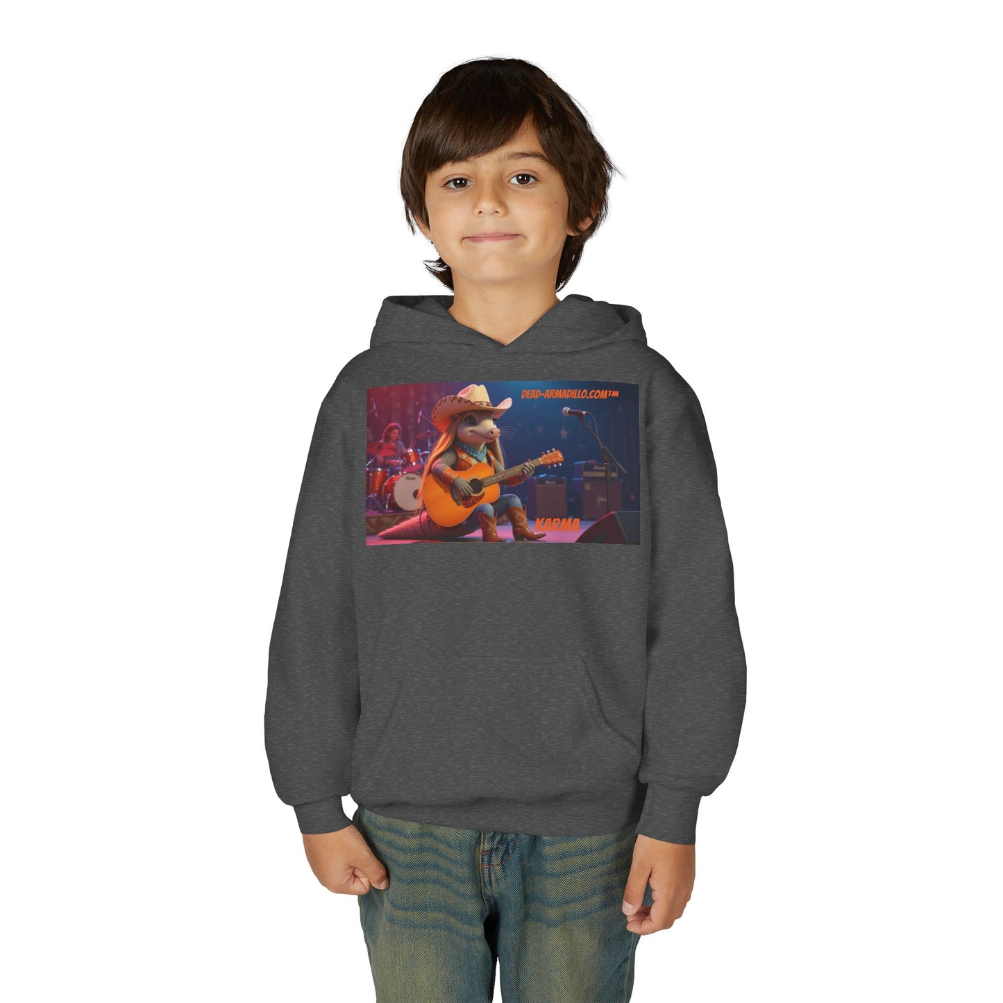 Sudadera con capucha de polar personalizada | creada por Dead-Armadillo.com™ | Unisex, peso medio | Talla infantil | Sudadera con capucha de polar suave