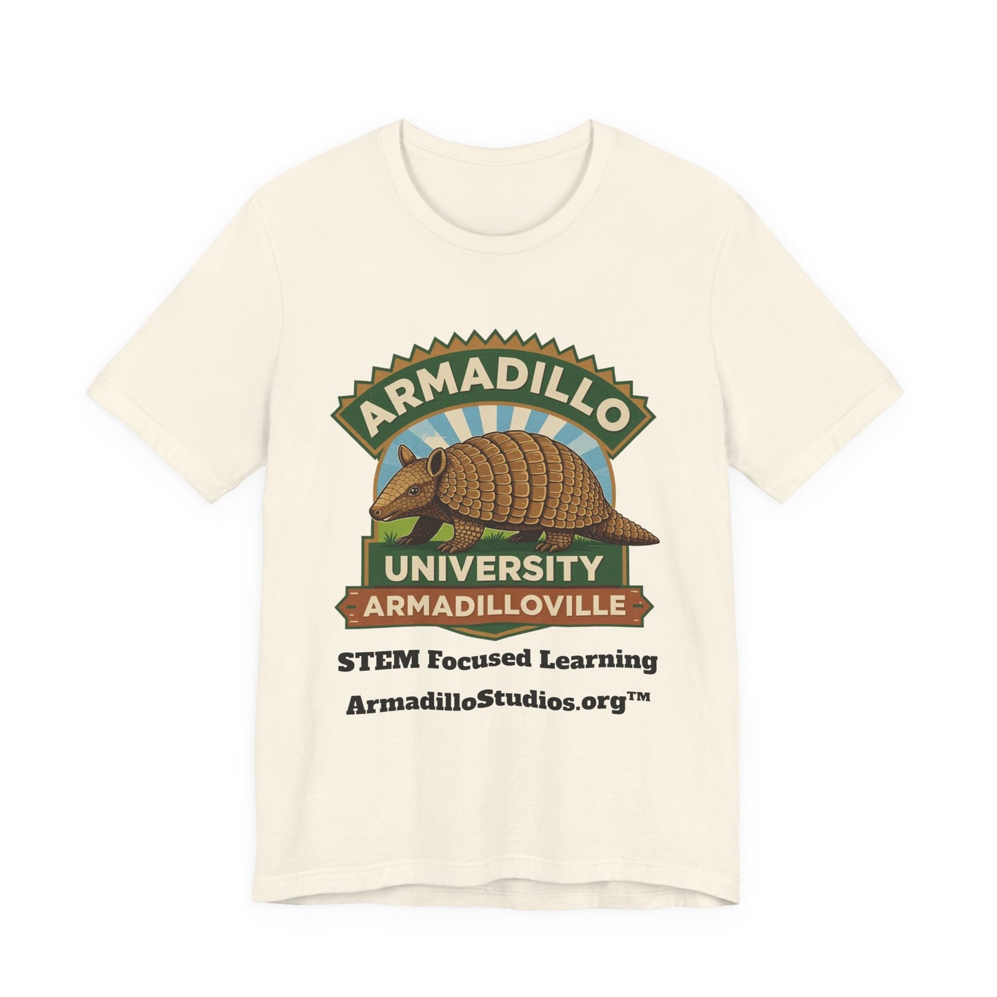 Armadillo University Classic Tee | Premium Bella+Canvas 3001 | ArmadilloStudios.org™
