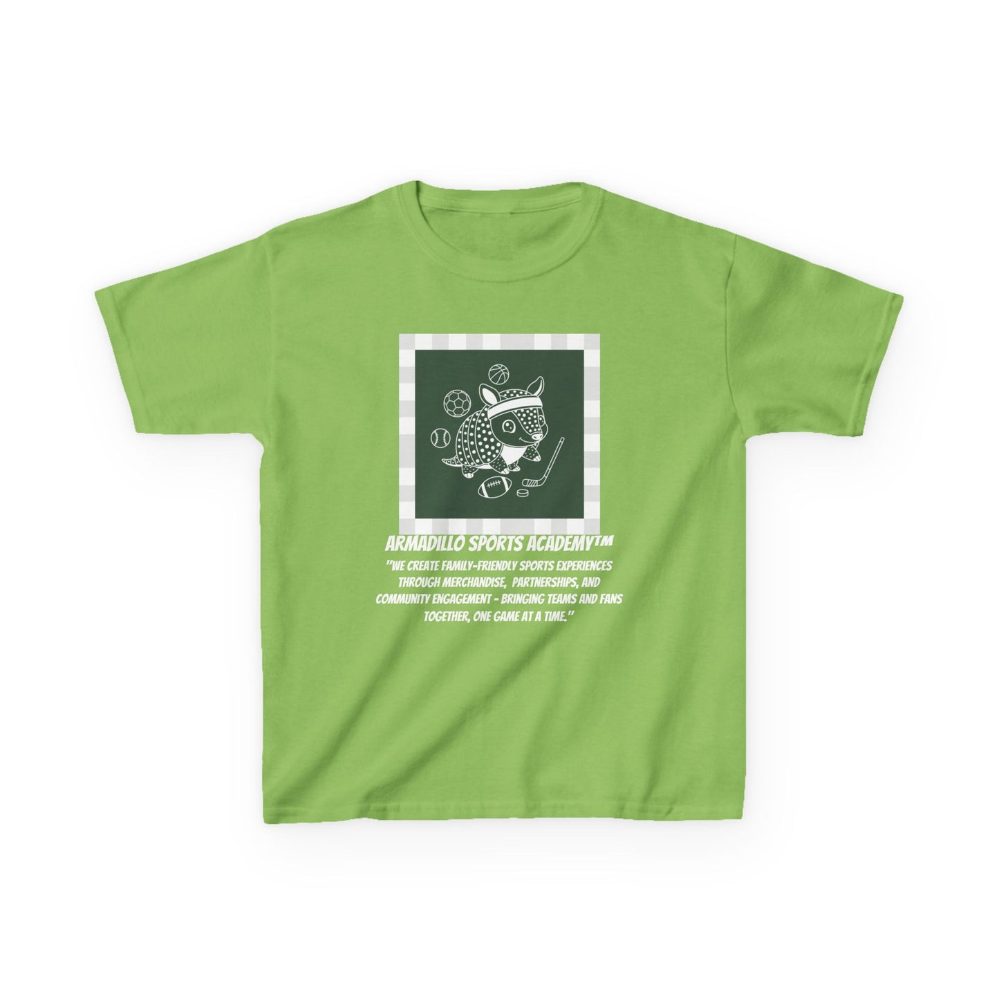 Kids Tee | Armadillo Sports Academy | Youth T-Shirt | Learn your Sport