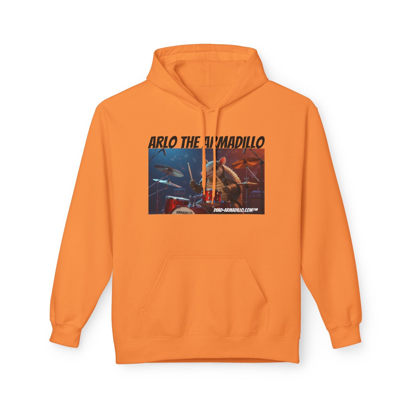 Arlo the Armadillo | Official Mascot of  Dead-Armadillo.com™  | Unisex Midweight Softstyle Fleece Hoodie | Quirky Whimsical