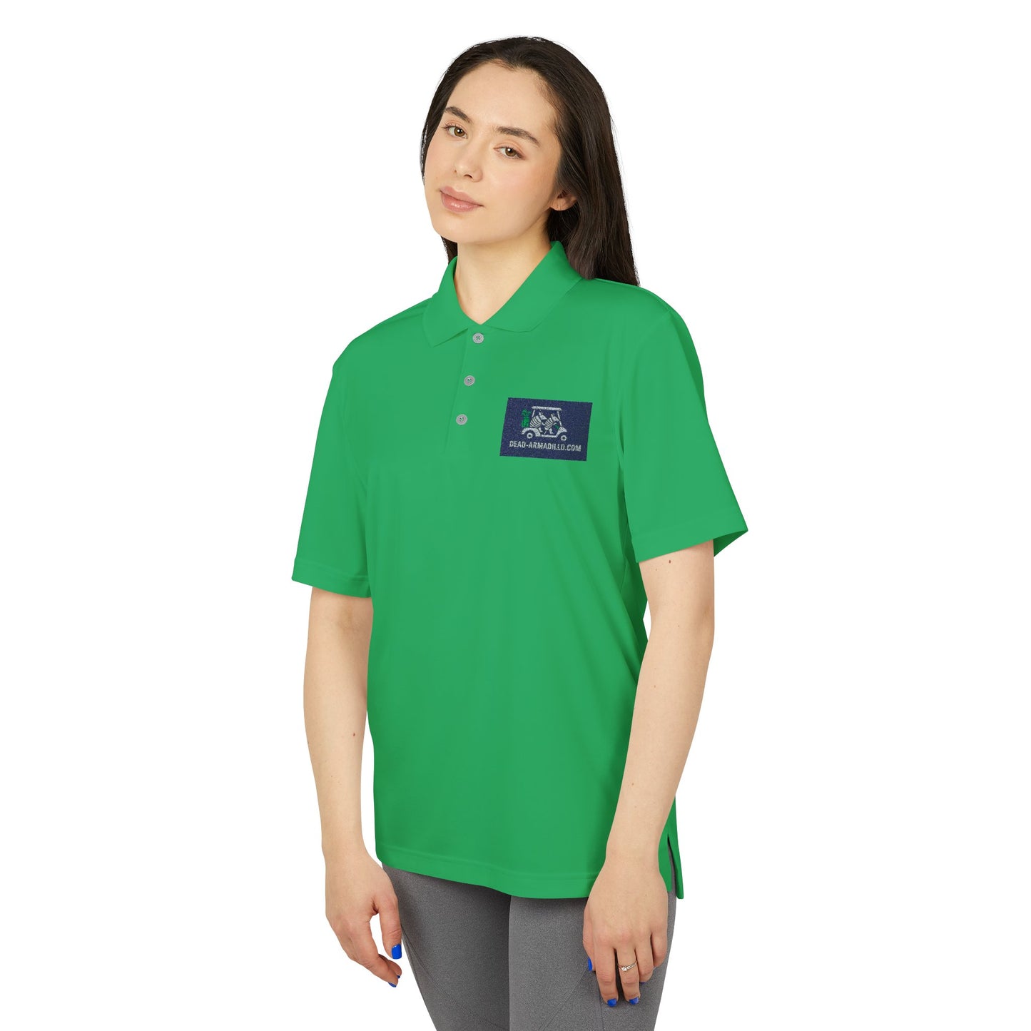 Polo Shirt - Armadillo Themed | Custom Embroidered Adidas | Unisex Golf Polo |